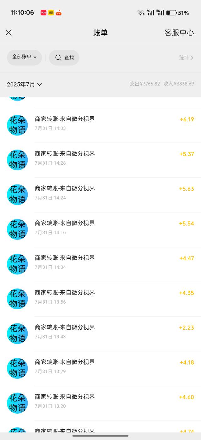 花朵物语10以上的也能到账，31号提了100多以为不到账了，登了下小号才发现昨天到了


94 / 作者:吾茶小店 / 