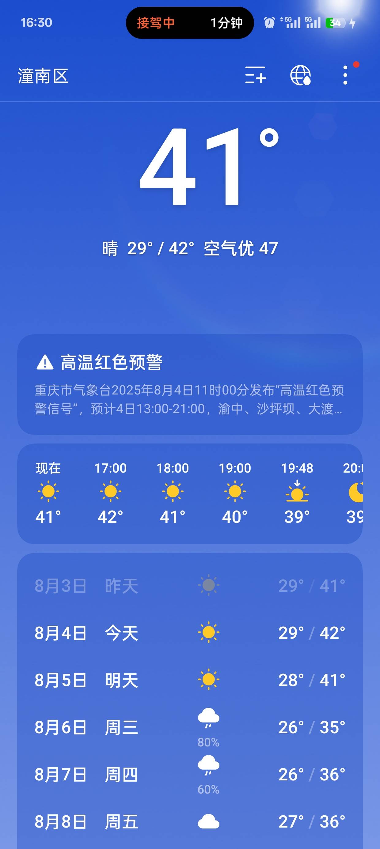 重庆真寄吧热，现在跟火烤一样，受不了老，

94 / 作者:可可托海 / 