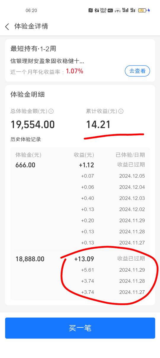 看到老哥说支付宝体验金，跑去看发现有体验没去领，过期了，有个没过期，领了

一喜一61 / 作者:小杨变老杨 / 
