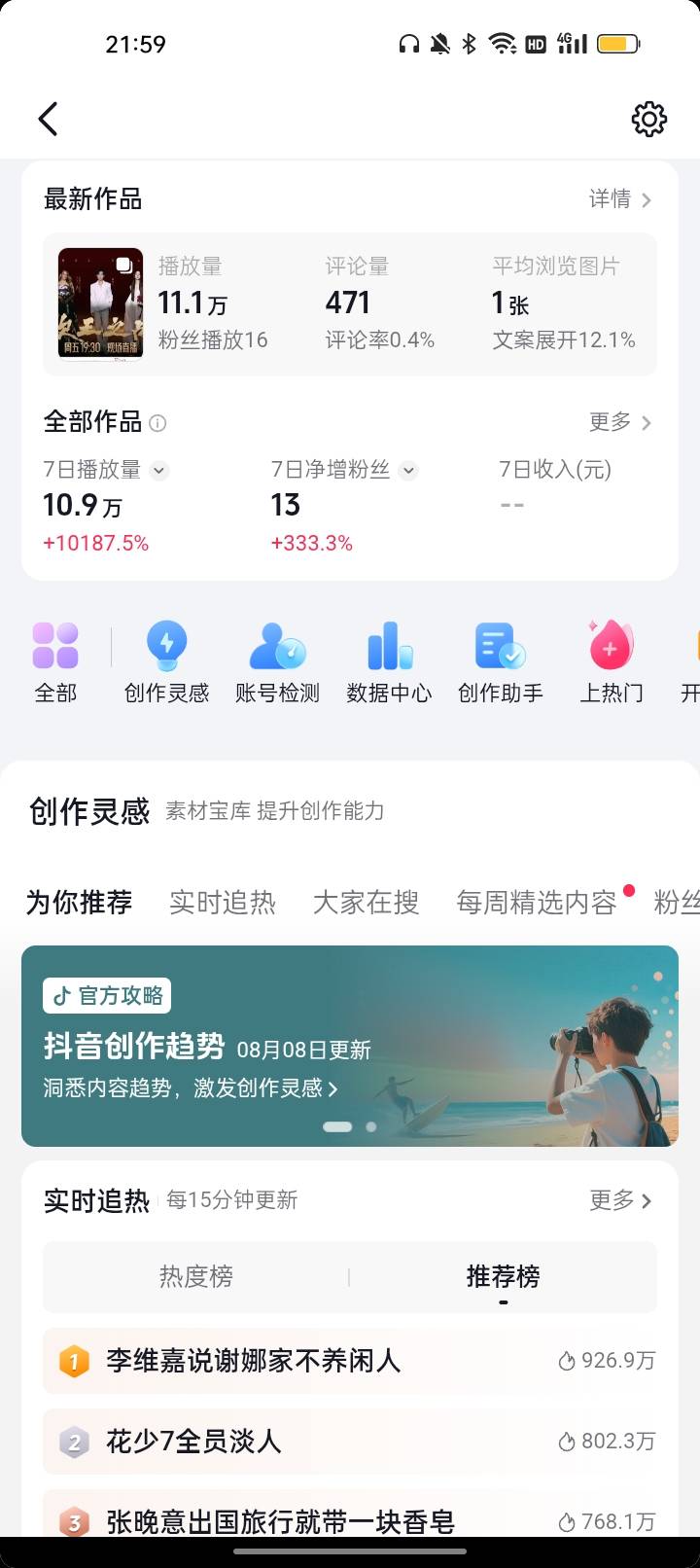 老哥，我在抖音发了一个原创作品，播放量11万，评论四百多条，为啥没有收入啊？是哪个36 / 作者:我要发财. / 