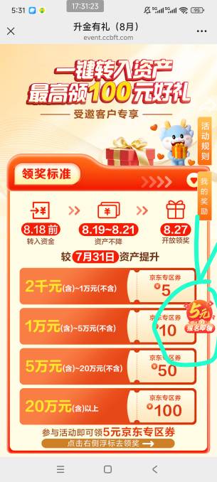 直接领5。https://event.ccbft.com/ccbact/m384/DP006525080617045P20-act.html#/home19 / 作者:是依笑呀 / 