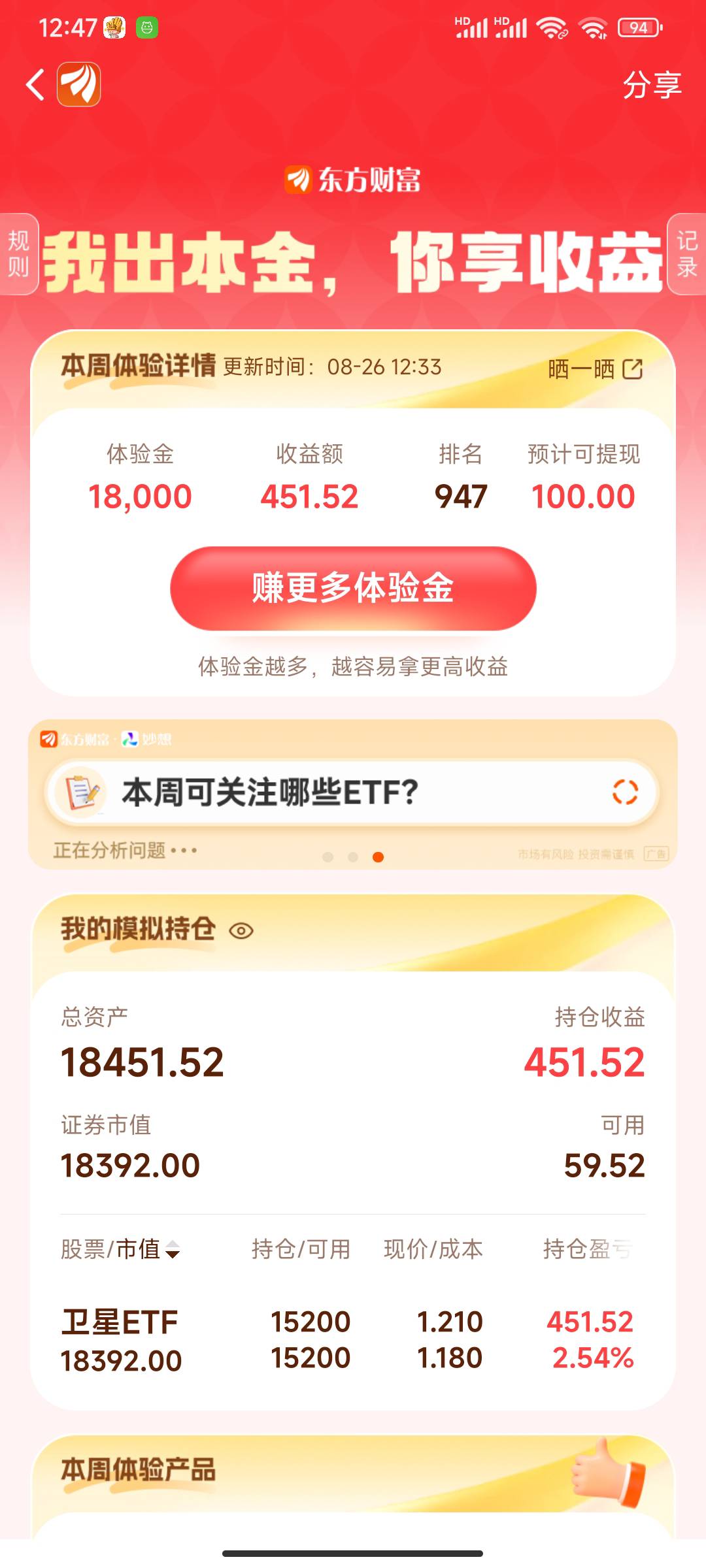 这周东方财富梭哈的卫星️ 不知道能不能吃上 
完全是蒙的  

61 / 作者:富滇银行 / 