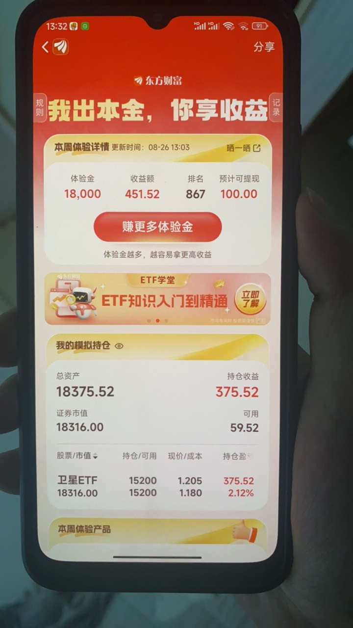 有几个小机灵鬼还跟我抬杠，昨天说了半导体绿的肯定涨，现在直接一千多名，也就体验金77 / 作者:今天作业没毕业 / 