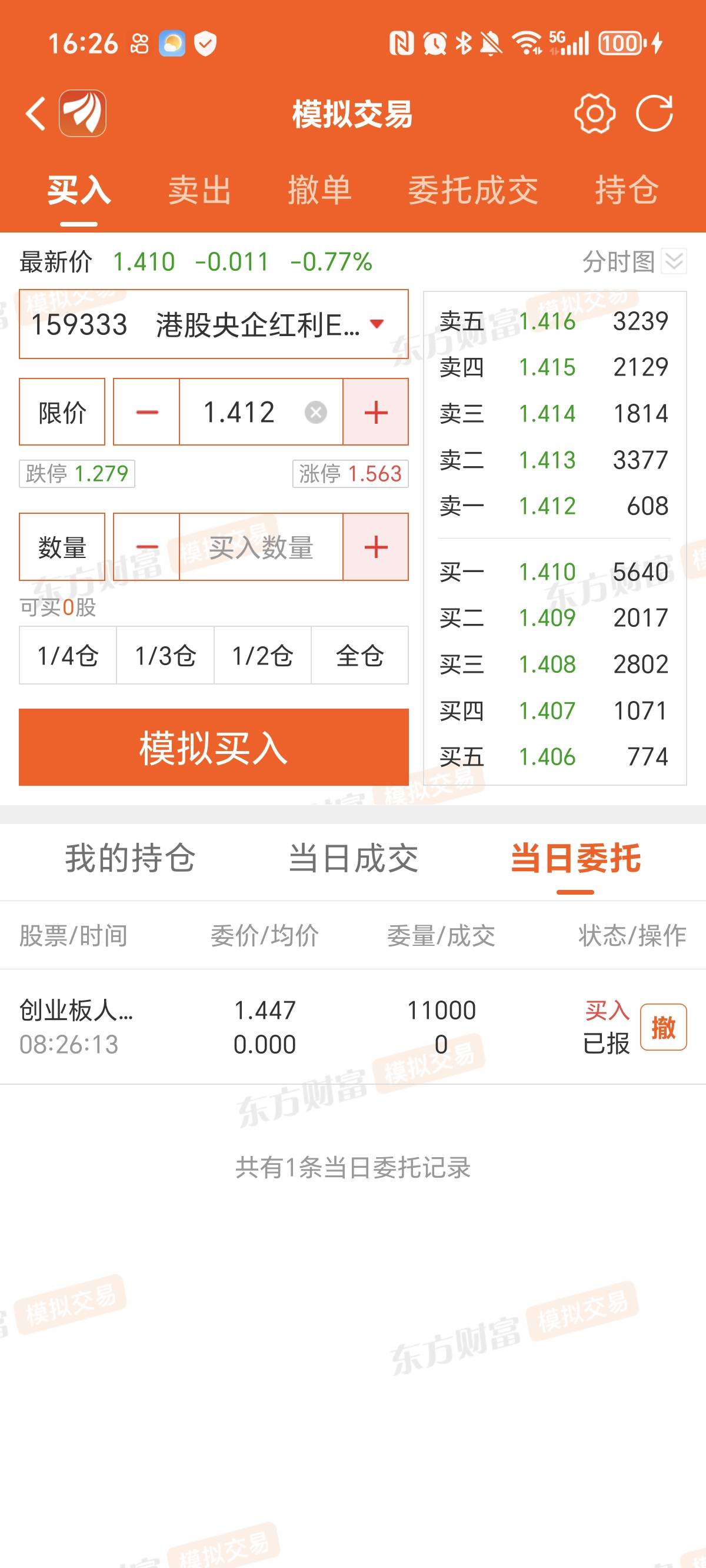 东方，我早上买了，看到从绿变红6.5，以为稳了，怎么没收益


47 / 作者:天选来一次 / 