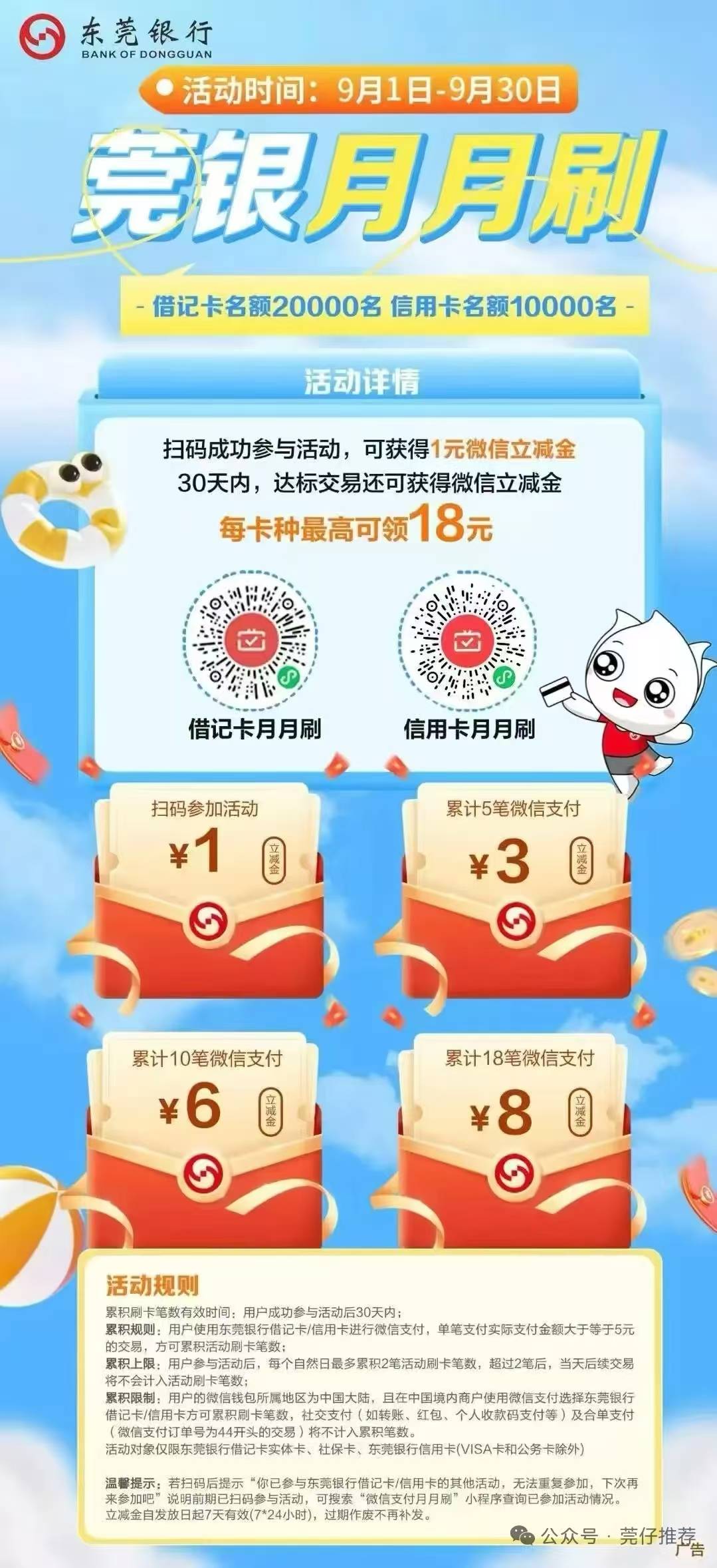 东莞银行月月刷  一共18毛   无人头

83 / 作者:陈小刀99 / 