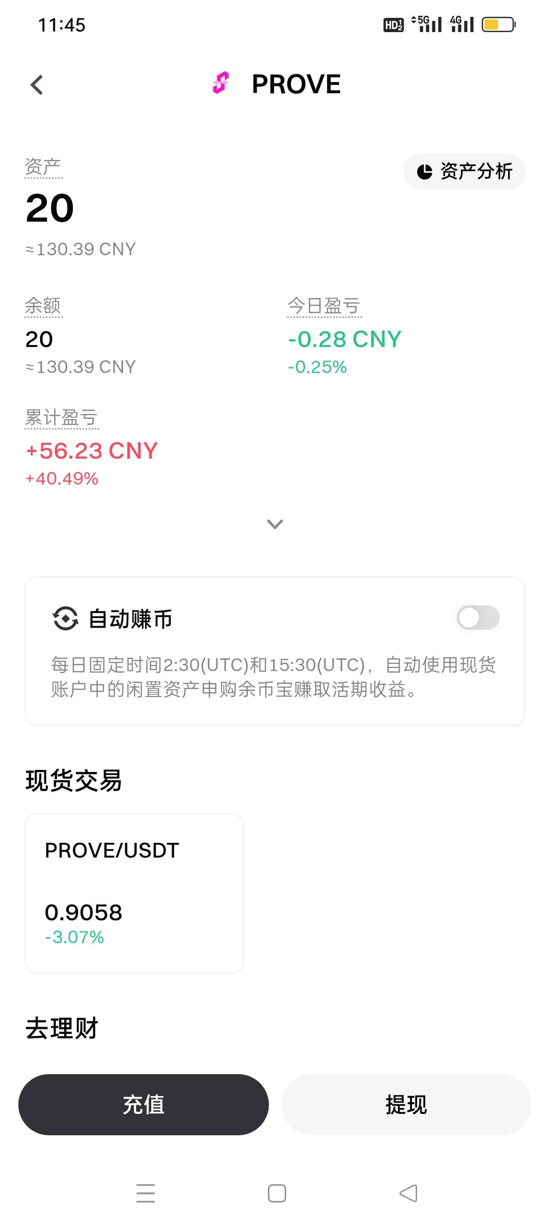 芝麻prove合约新户的糖果发了，in的也发了，少赚一大截，in合约新户有36刀，prove合约76 / 作者:iyz2 / 
