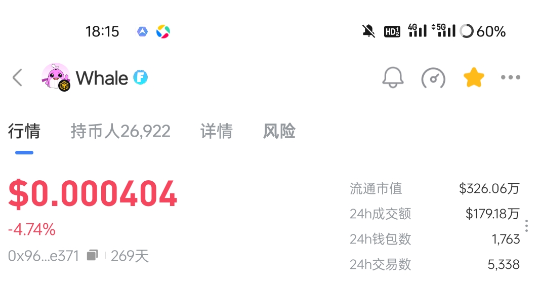 老铁们，谁知道这个Whale？，说重启了，完美错过20x

77 / 作者:咔咔妹 / 