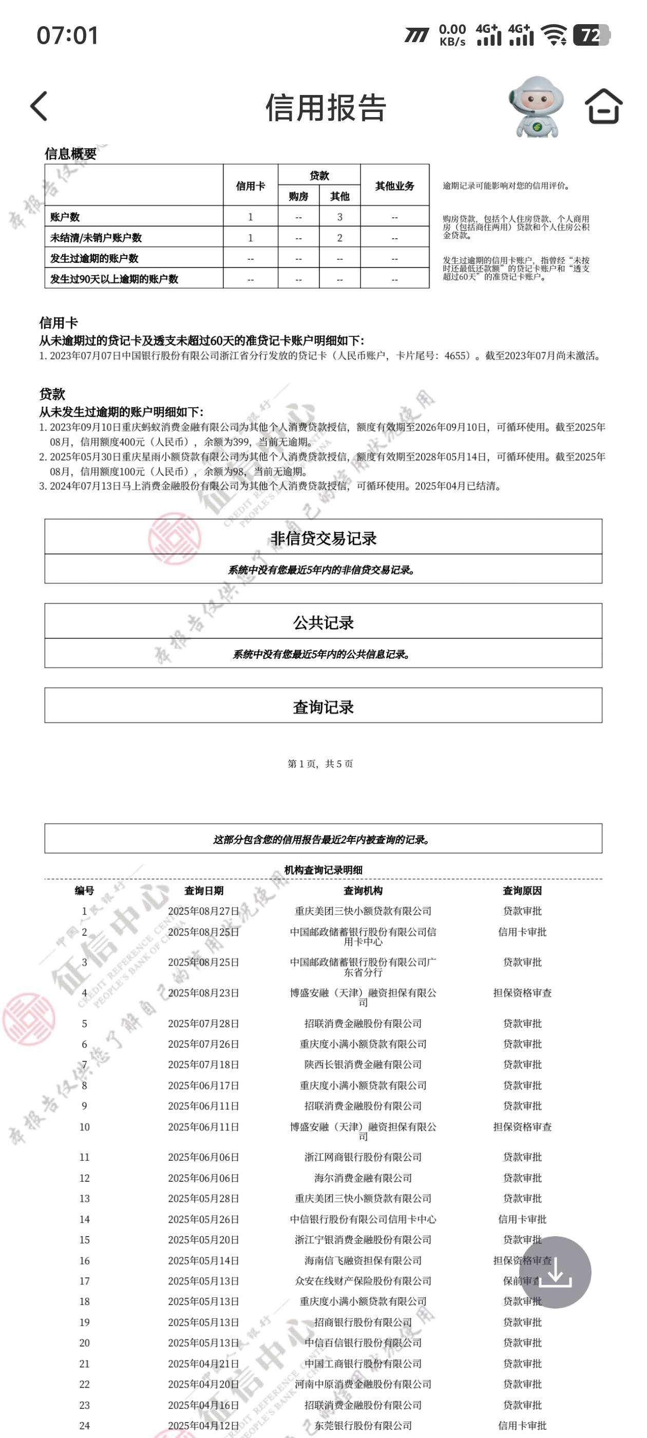 老哥们能帮忙分析下这个征信有问题吗?为什么点什么东西都不下款。



19 / 作者:djxnn / 