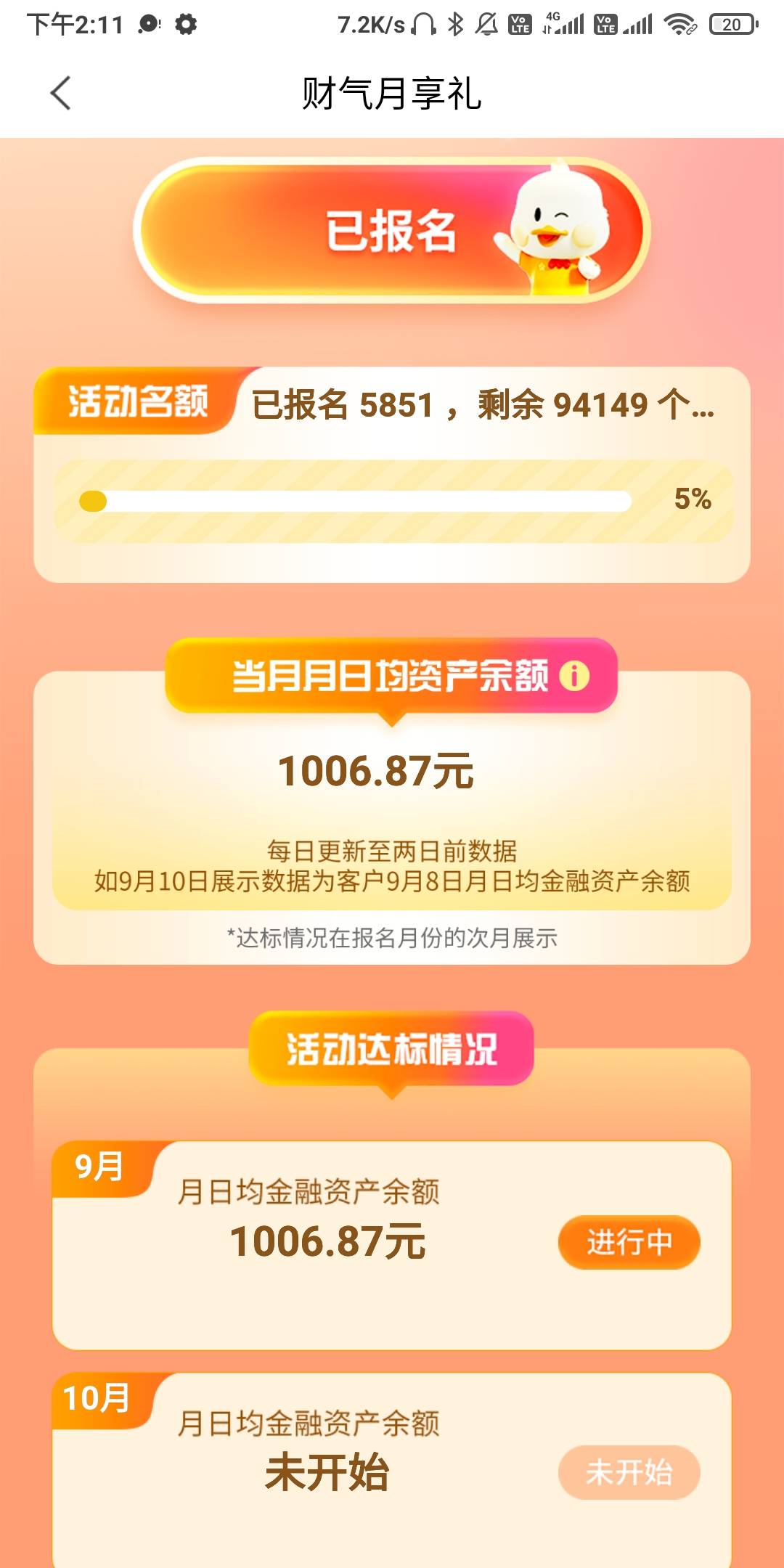 南京了银行上个月买理财三个月得30块钱，也可以报名

98 / 作者:我一个人流浪 / 