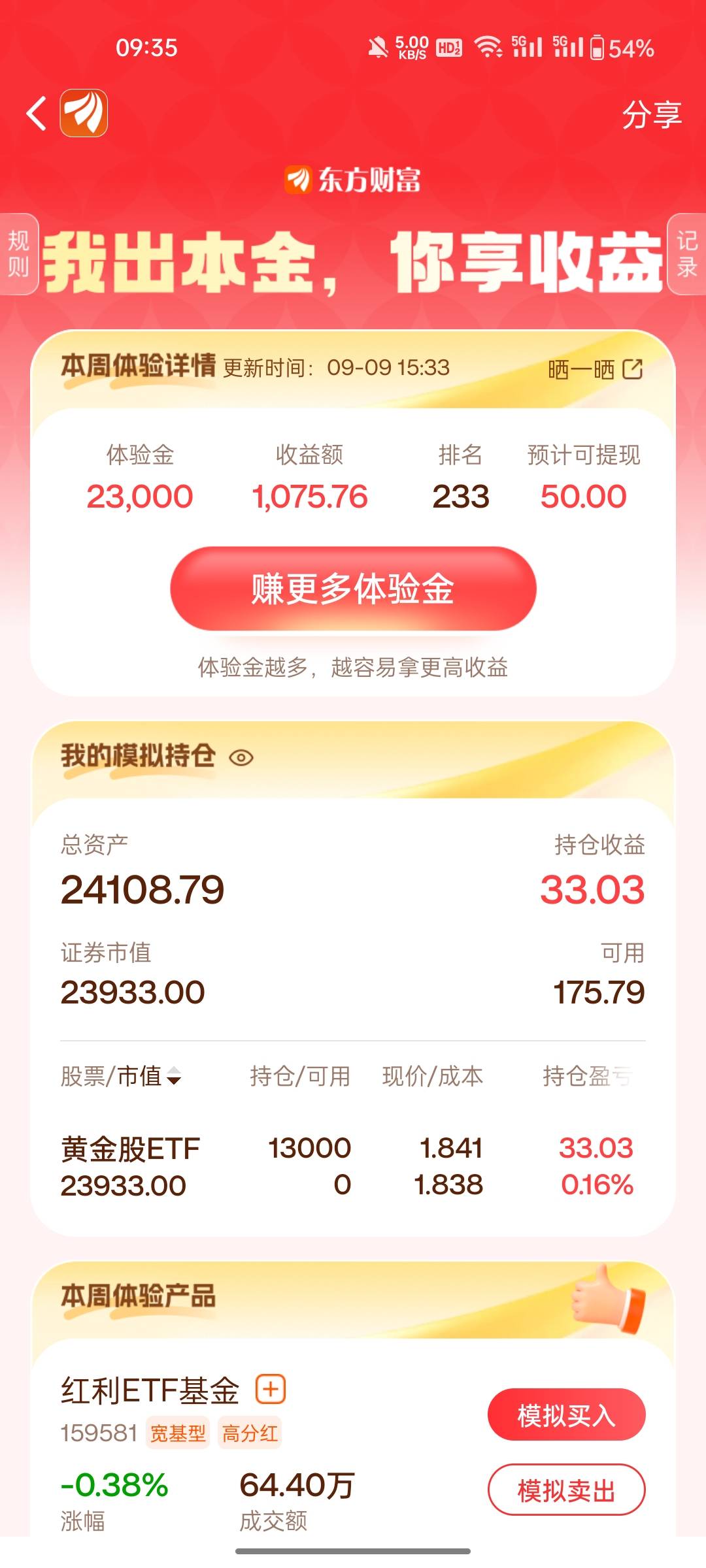已经全仓梭哈黄金了，希望今天再来一次大涨。那就稳稳当当了

98 / 作者:敷睿 / 