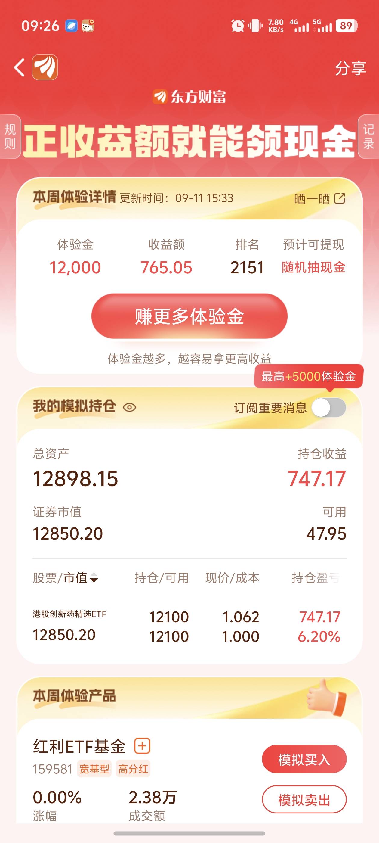 吃了体验金少的，亏，但凡是五万体验金，6.2个点收益都3000

68 / 作者:宣太后甄嬛 / 