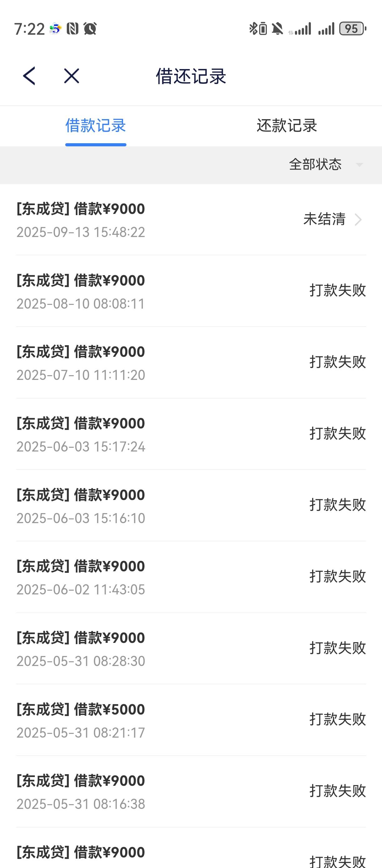 东城贷下款9000，本来不想借的。因为八月真的受伤所有的申请一遍一分没借到。这个月这80 / 作者:风尘仆 / 