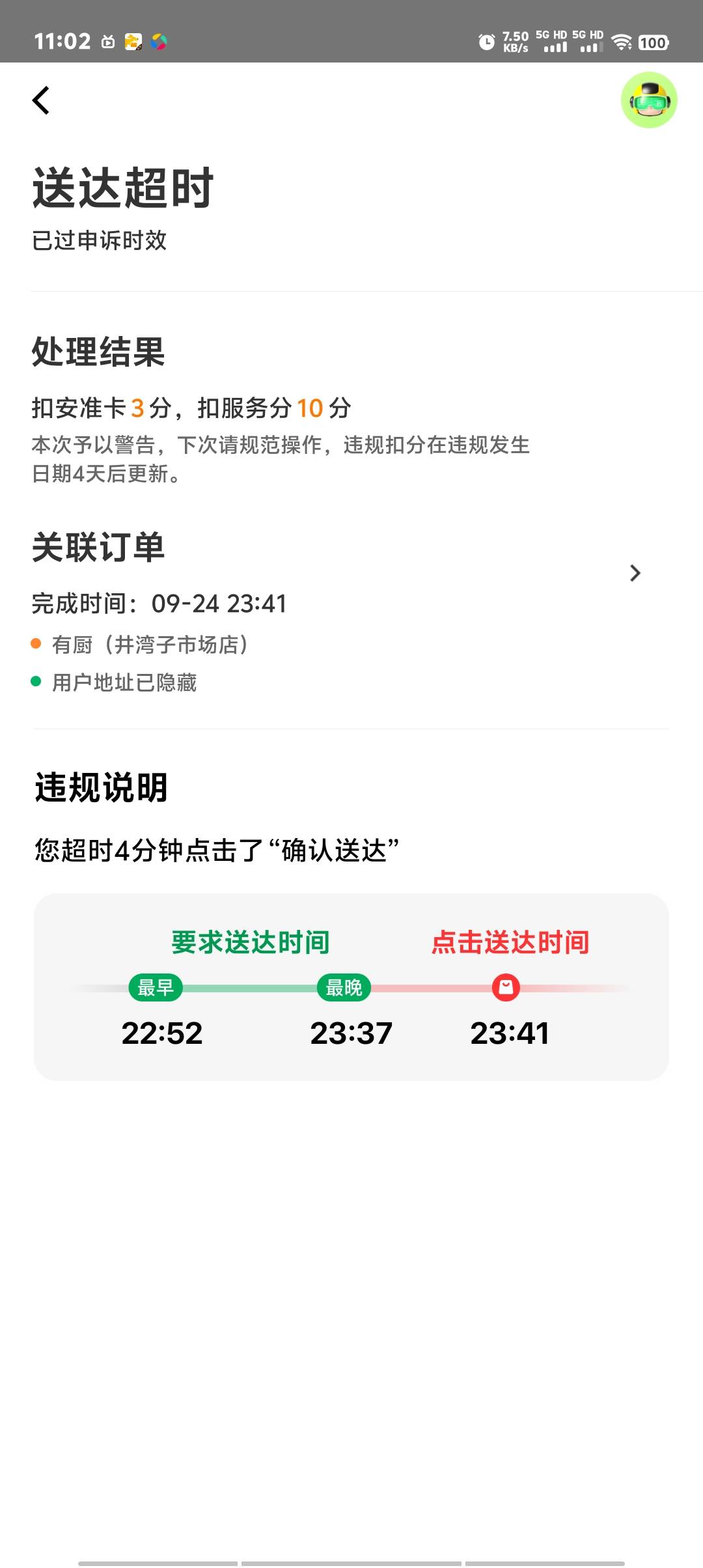 美团超时竟然不扣钱了，普天同庆

86 / 作者:卡农第一美 / 