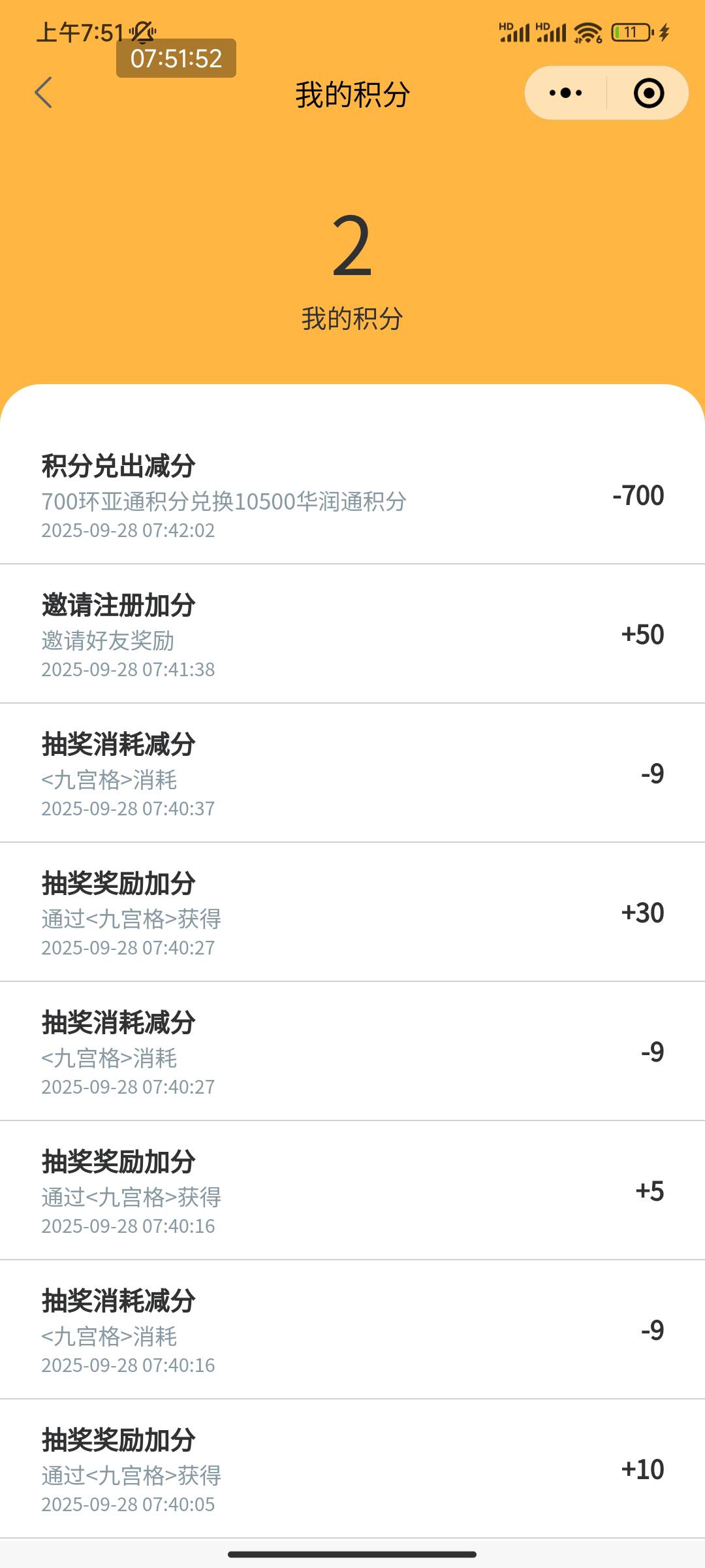 环亚通之前拉10个人，650积分换不了华润通的，现在可以拉20个人了，我拉了新v一个到7012 / 作者:不见萄 / 