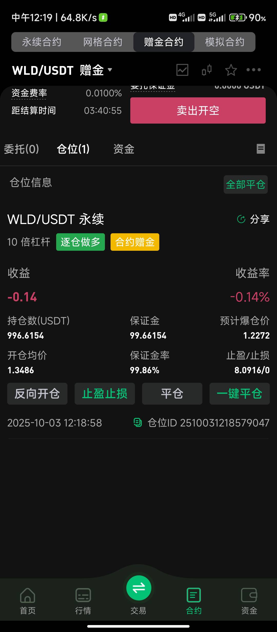 币王赢利40了，平仓梭哈了

80 / 作者:华盛顿大神 / 