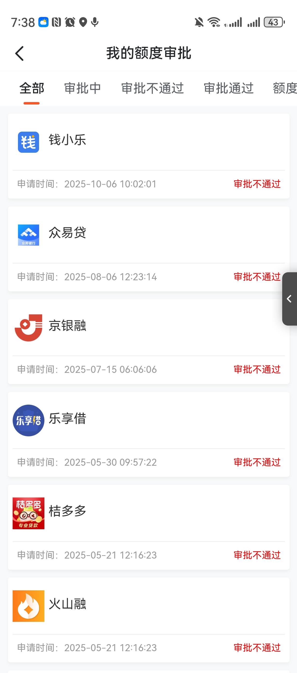 下款了，申请一天终于下了一个。微信小程序申请的，是不是水不知道。但其实就他下了

76 / 作者:风尘仆 / 