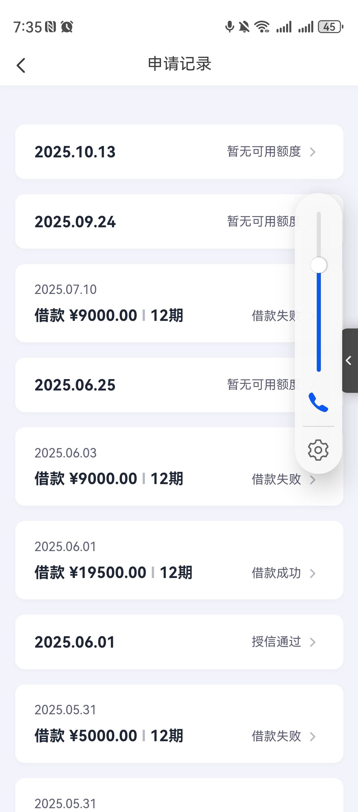 下款了，申请一天终于下了一个。微信小程序申请的，是不是水不知道。但其实就他下了

67 / 作者:风尘仆 / 