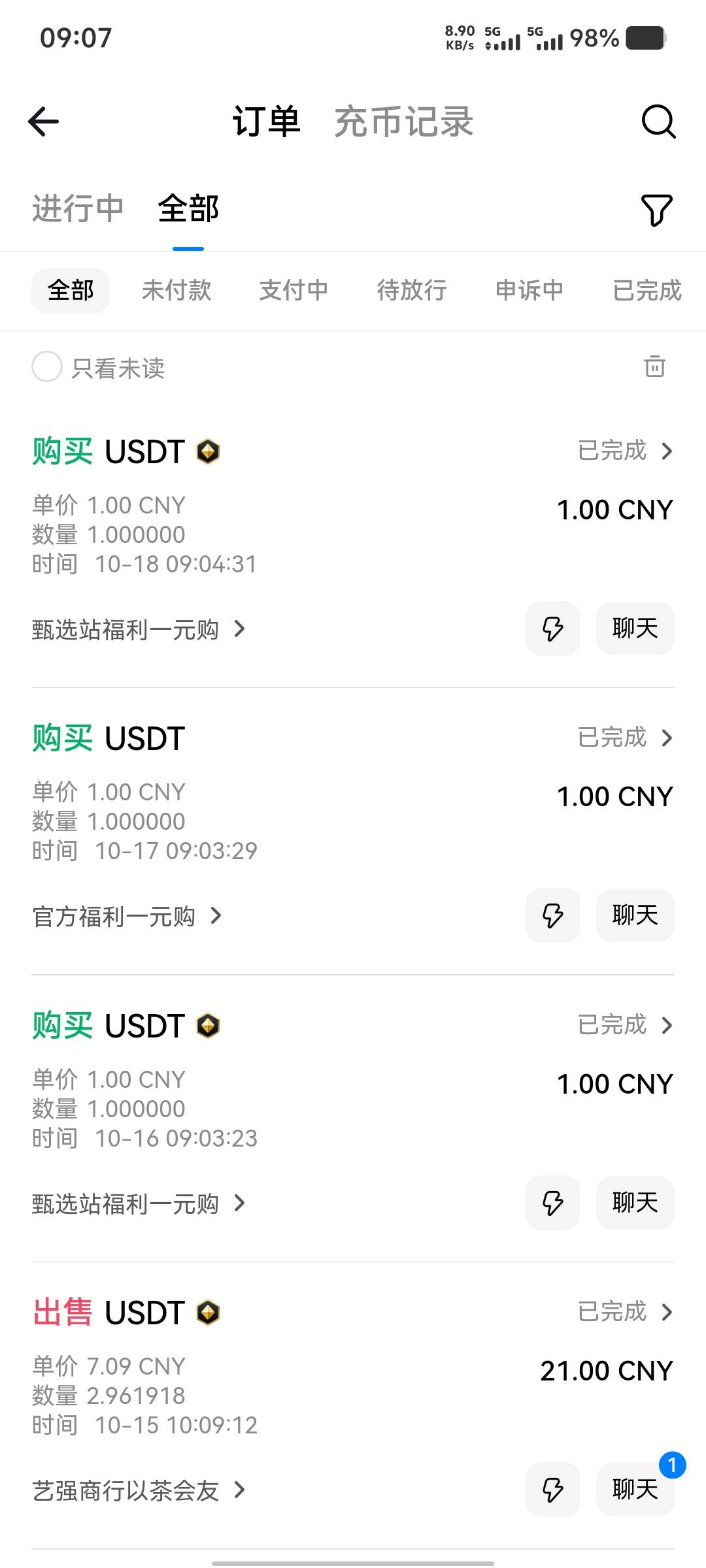 火币一元购低保一天1u，白p三百块了。

45 / 作者:大老黑呀 / 