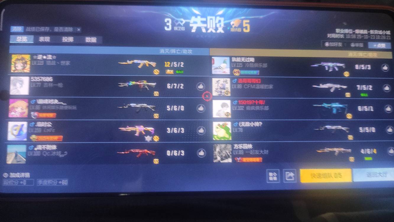 晋级赛 把把猪队友  贼六恶心的匹配机制

39 / 作者:酒伴残烟 / 