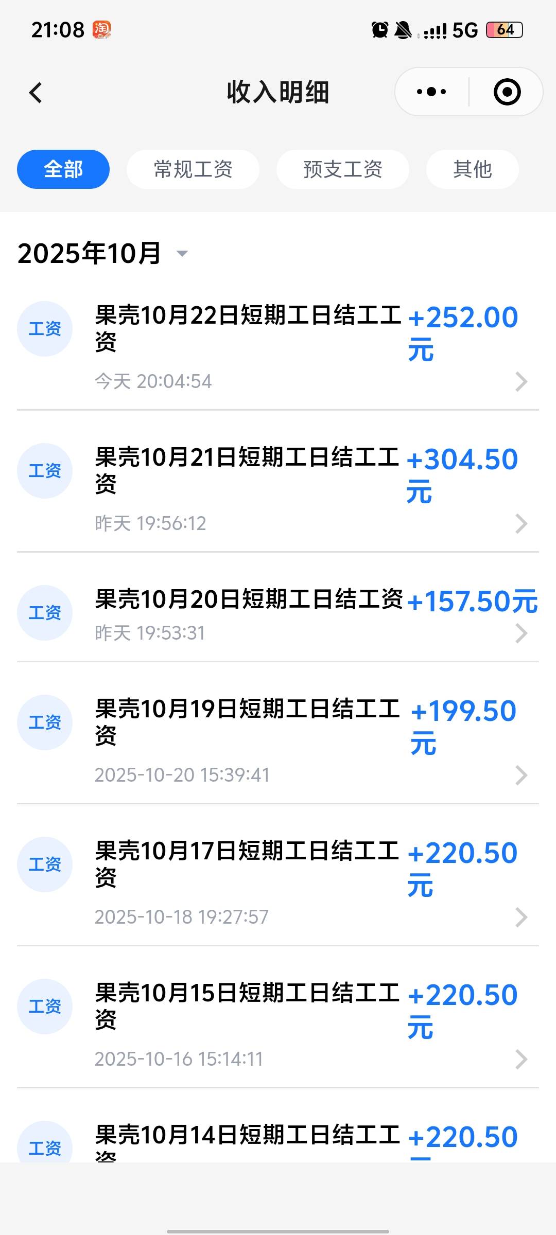 牛马的一天结束了，昨天挣的252今天又到账了，根本花不完，今天挣的220明天又到账，每12 / 作者:网恋被骗五千块 / 
