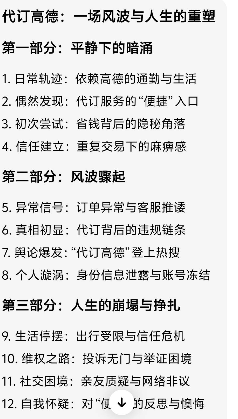 老哥，去番茄那边出书吧，书名给你想好了
（我在高德的那些年），（震惊！高德代订后36 / 作者:先天抽奖欧皇圣体 / 