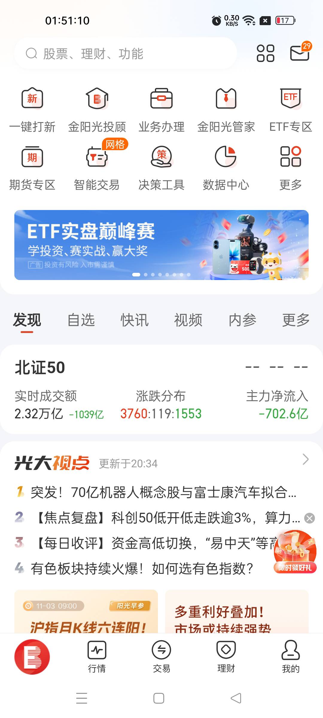 光大证券还有 不知道资金号的去点极速开户就能看见了 报名然后把所有的基金加自选一下3 / 作者:不发胖只发财 / 