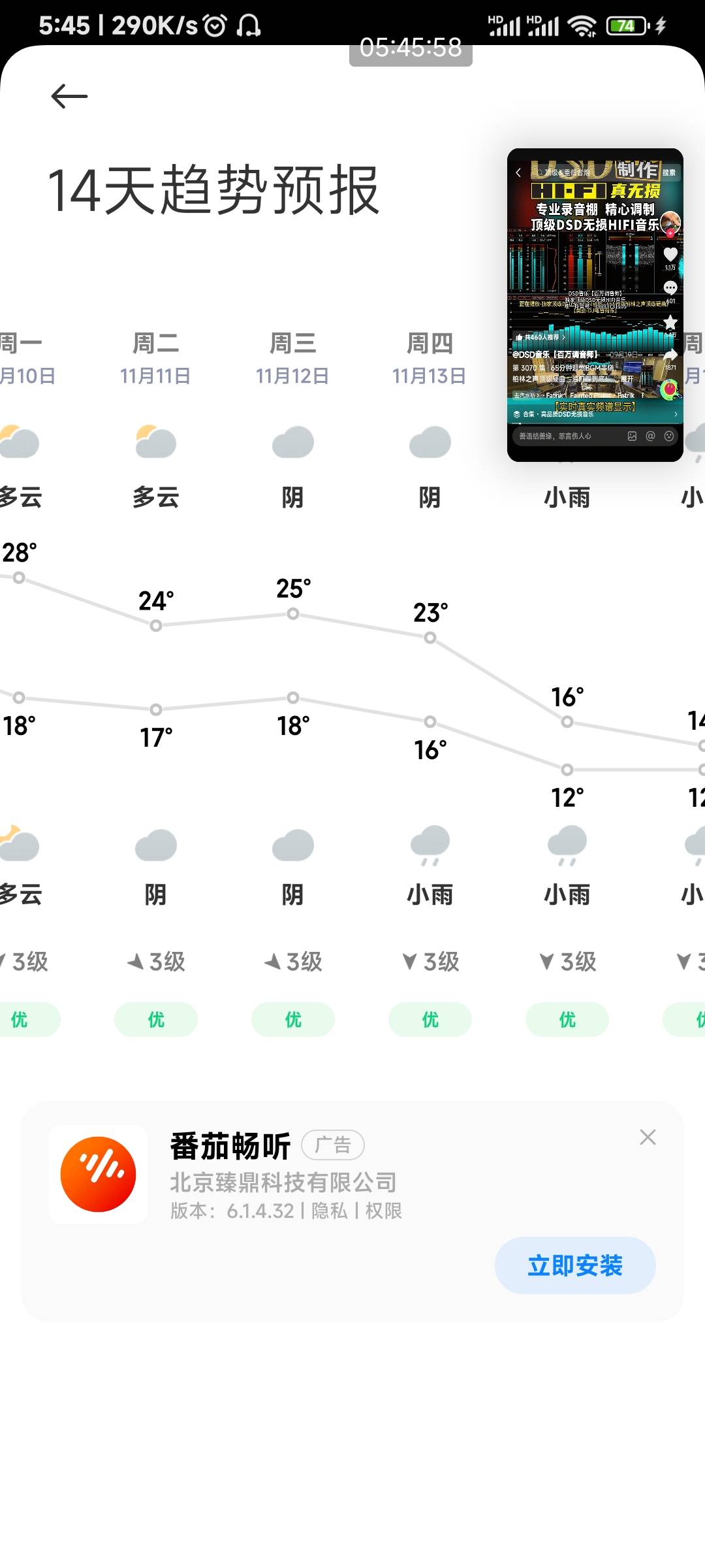 冷空气就要离开了，又要从16℃回到31℃了

32 / 作者:申毛度日 / 