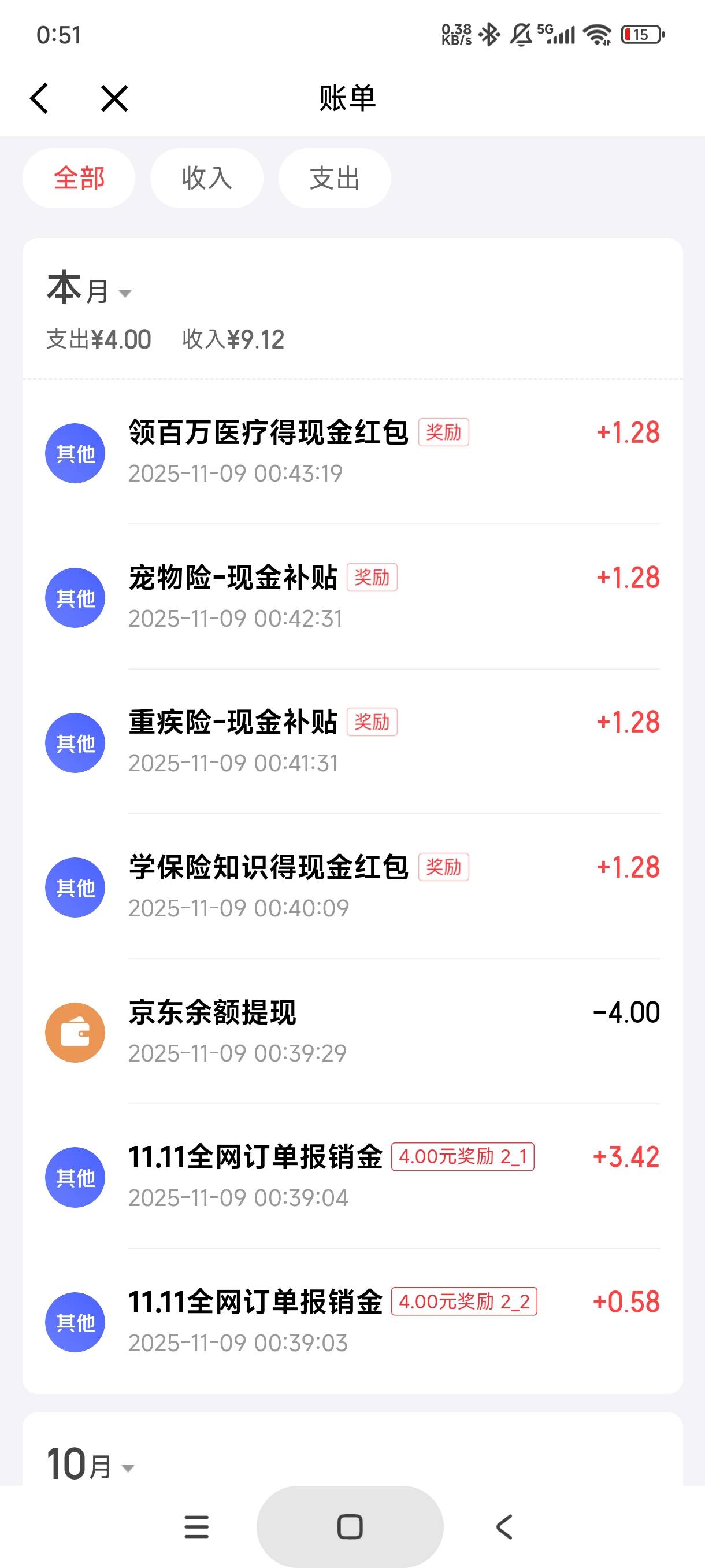 京东就一个4到了，我完成了几个保险任务，也提现了跟着就全部取消了，然后那几个1.2858 / 作者:库里.斯蒂亚诺 / 