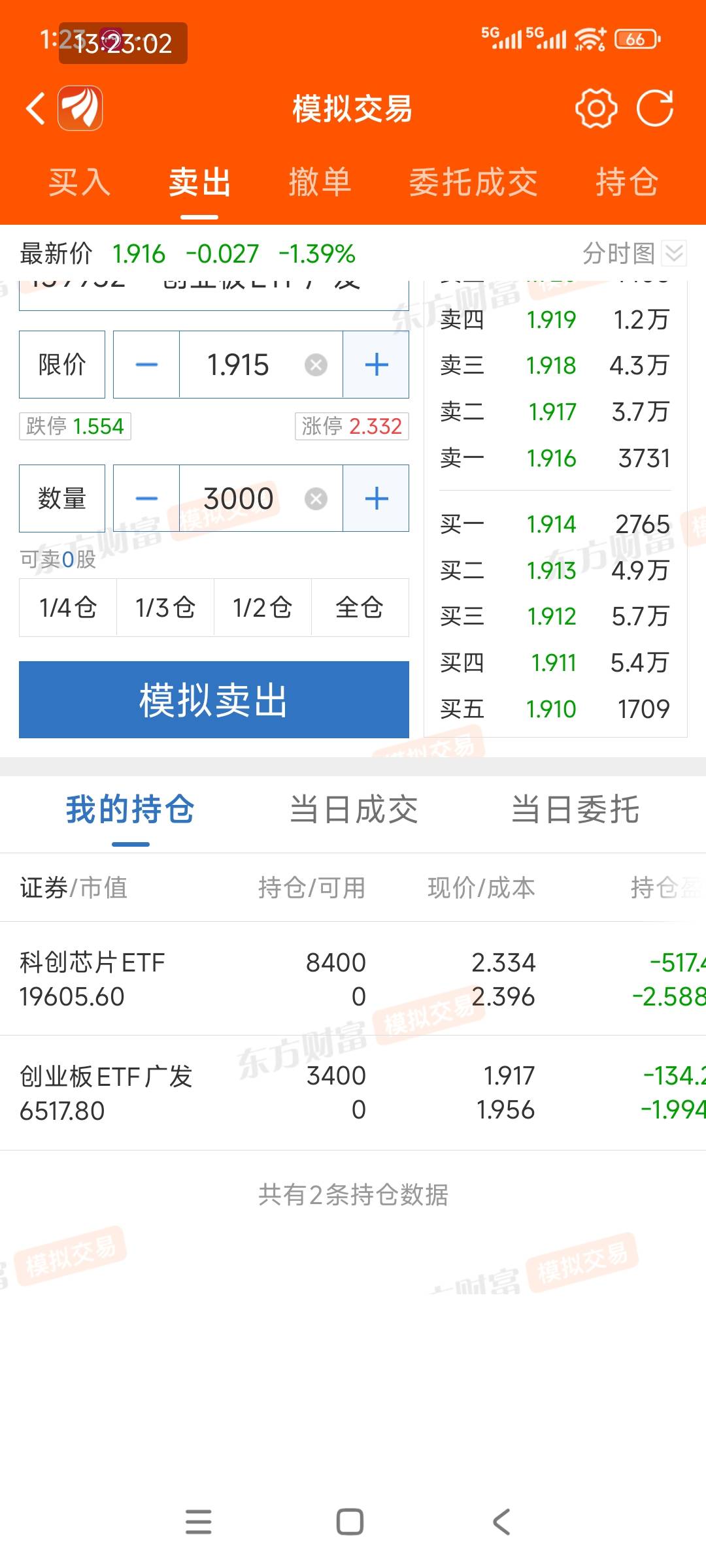 东方财富，老哥们怎么卖不了啊

33 / 作者:走的很累 / 