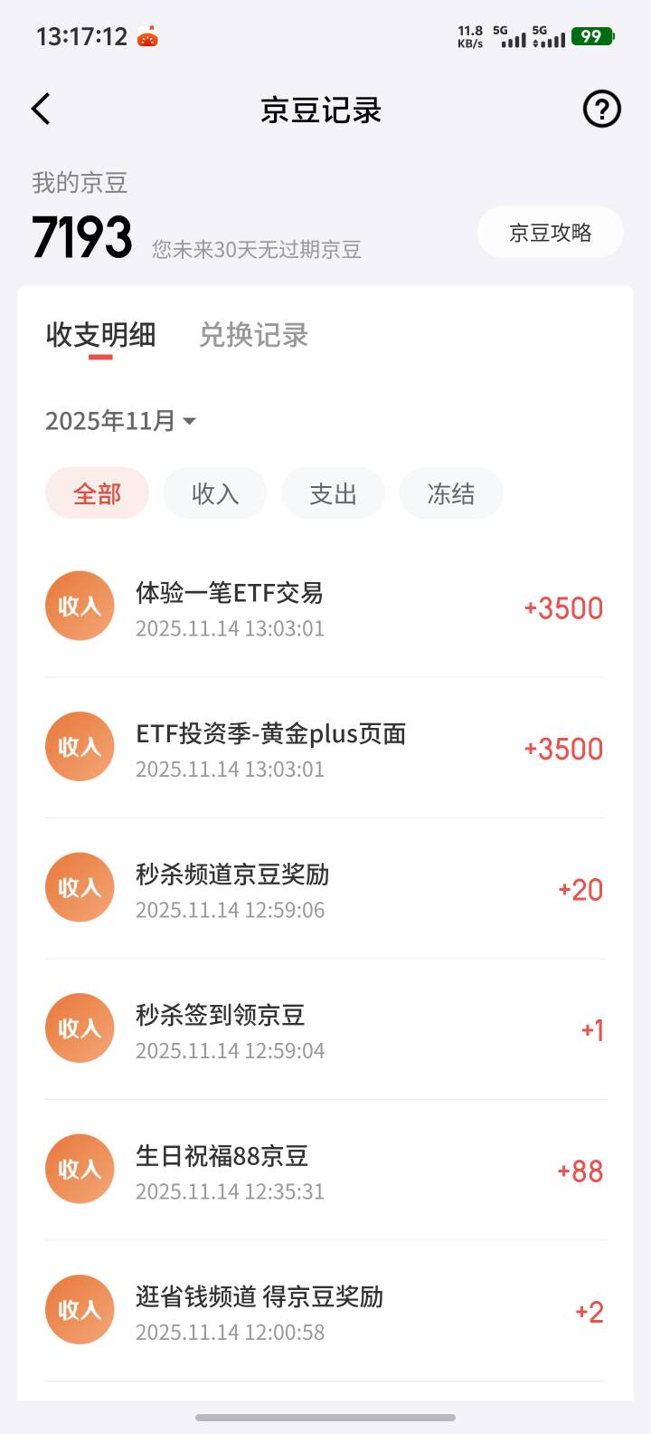 怎么给这么多，就那个体验一笔etf交易，给了7000豆，还给了30现金



83 / 作者:来财啊 / 
