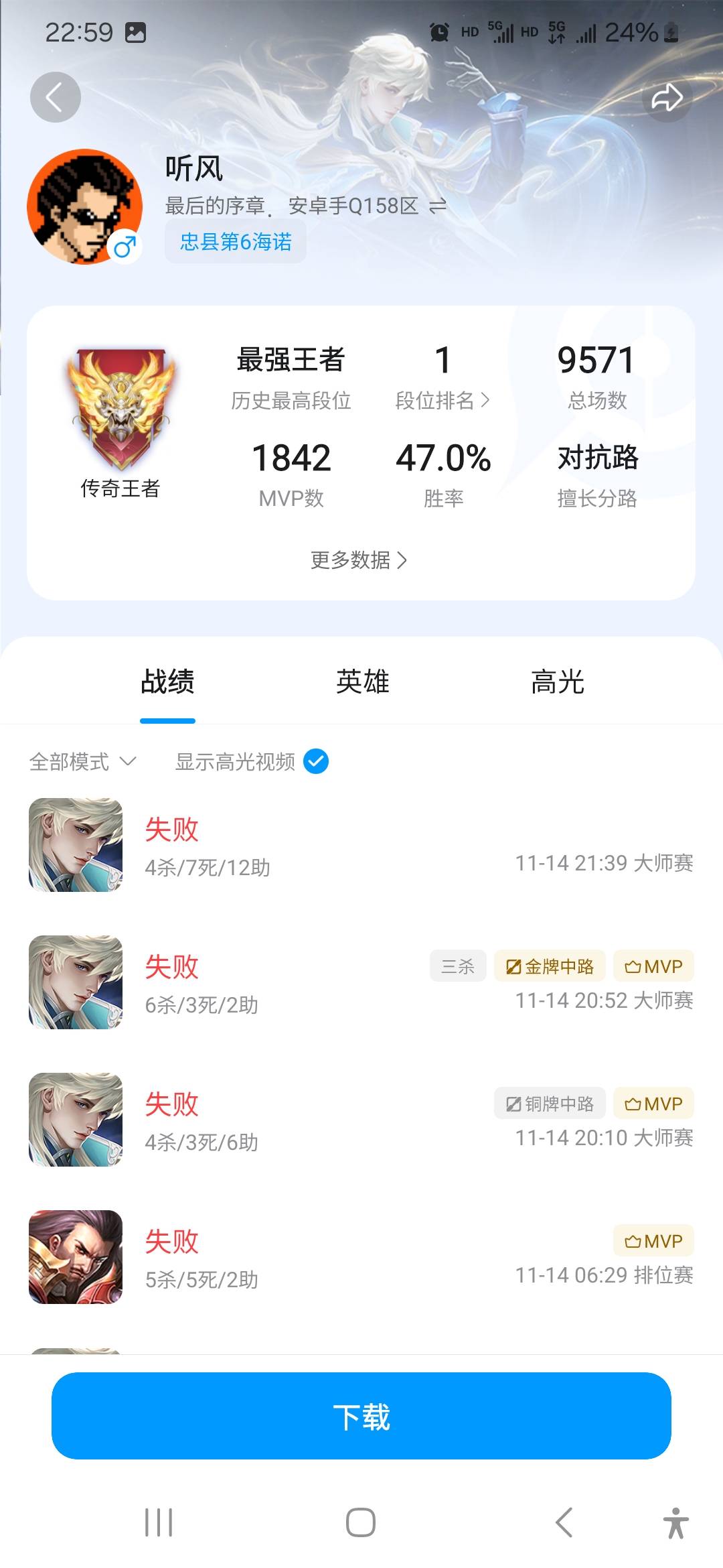 玩王者的老哥们，我厉害吗


45 / 作者:威武霸气的ghb / 