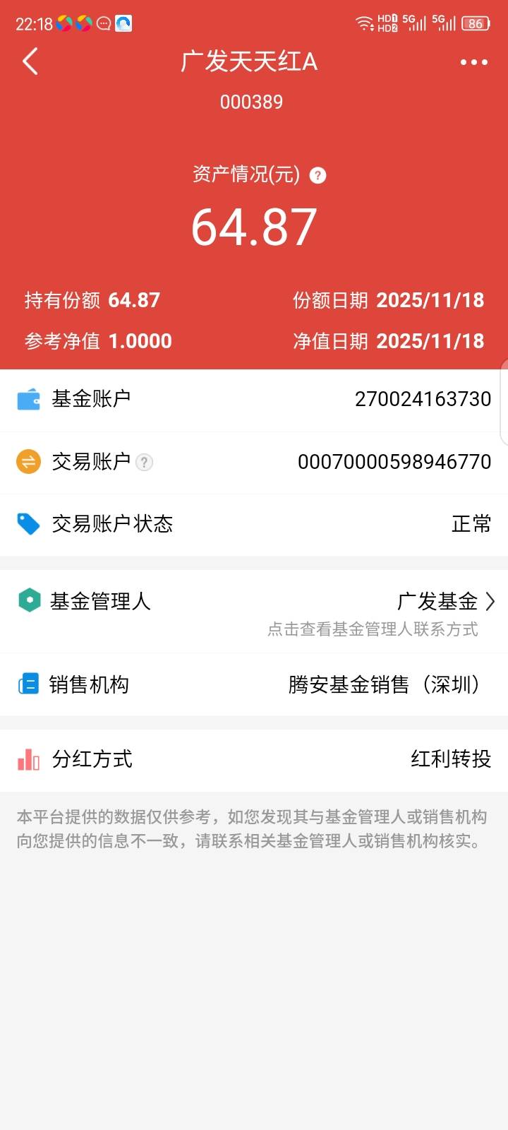 基金里的钱假的吧，查询广发基金有60多，去广发基金app没有


61 / 作者:红透半边天 / 