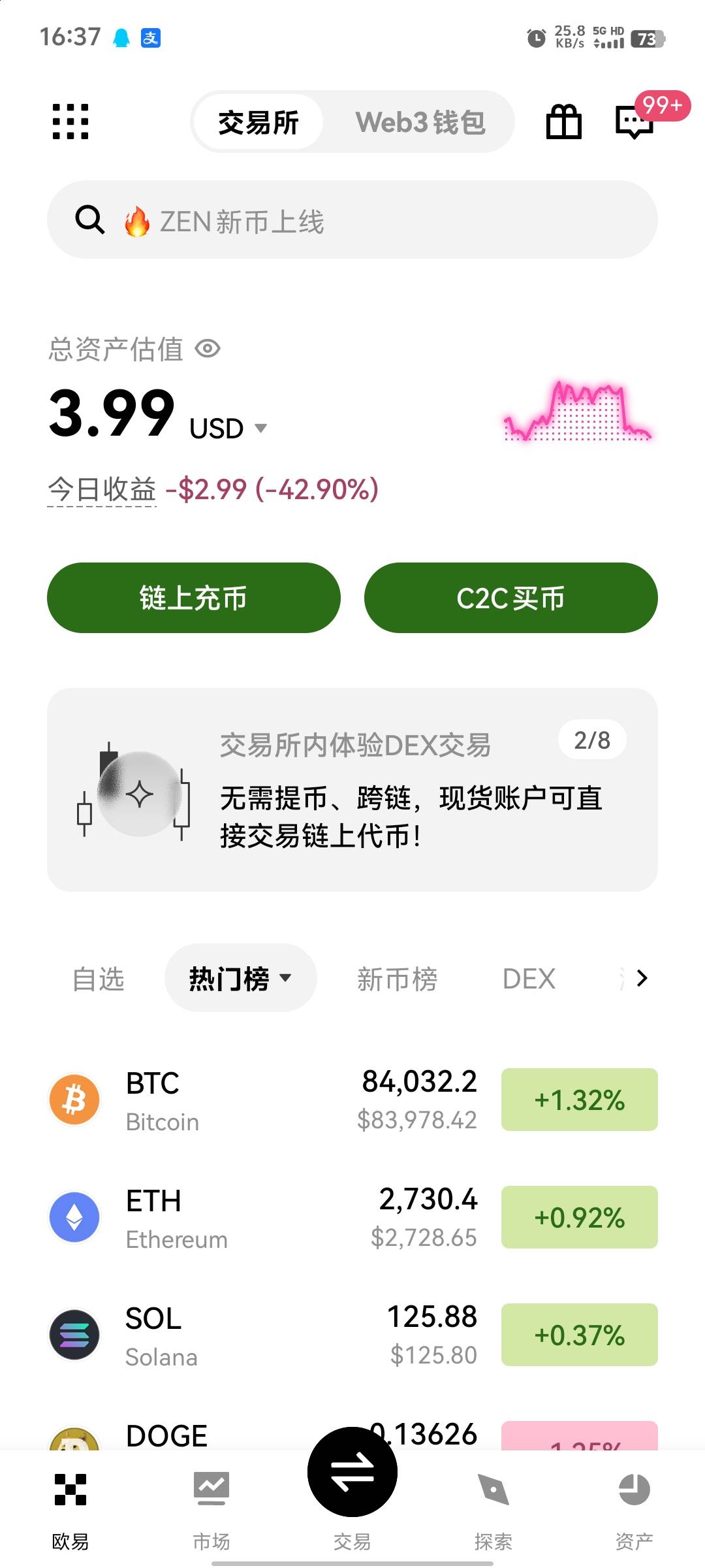 老哥们，不懂就问，我赚了2U，加上保证金不是一共6U吗？怎么金额显示才4U？


77 / 作者:海纳小川 / 