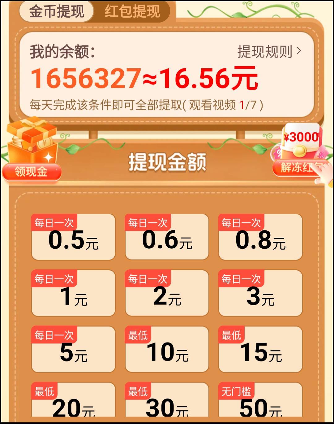 老铁们这个暴富留声机，说升到5级才给提现，刷了上百个广告了都不给升5级，这个能提现44 / 作者:每天赢一万加 / 