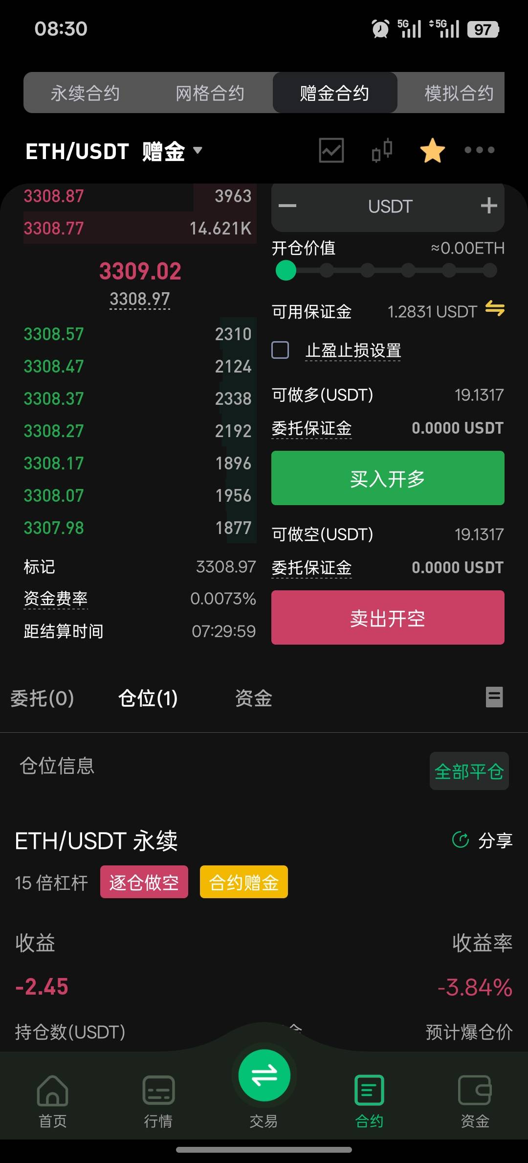 还在苦苦挣扎，昨晚负30多，还好又跌下来了。。。

83 / 作者:蓝龙五块五 / 