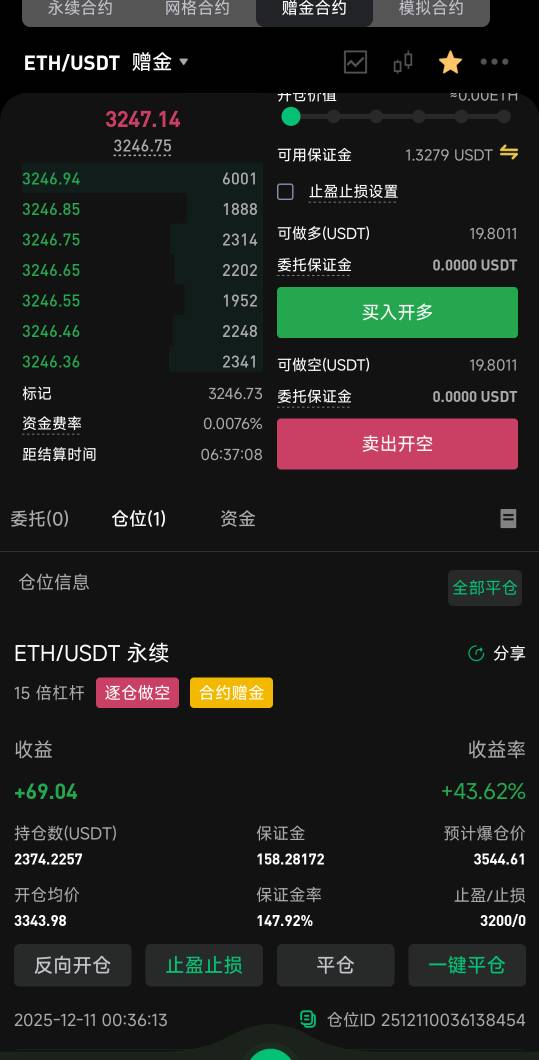 币王ETH今天有机会吃上吗老哥吗？一晚上跌宕起伏涨涨跌跌，现在3200太难了，估计又要58 / 作者:理理理66 / 