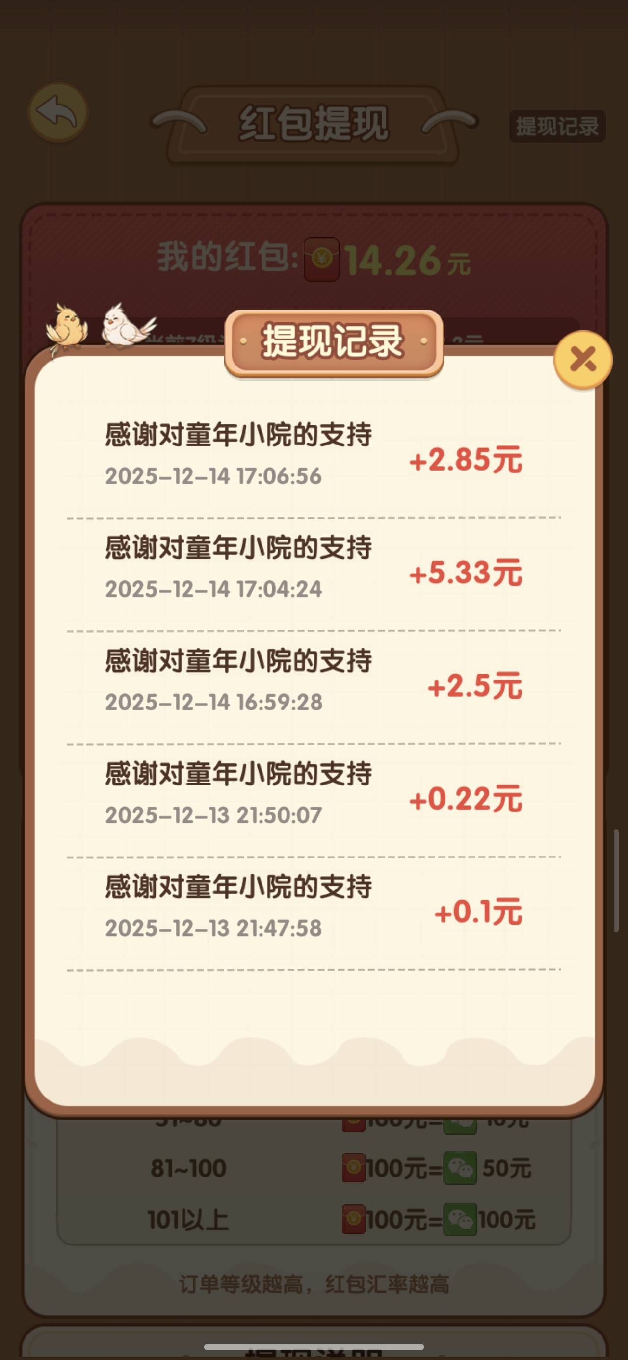 还有啊童年小院 就是五块钱不到账只到两块多的


71 / 作者:苦难yt / 