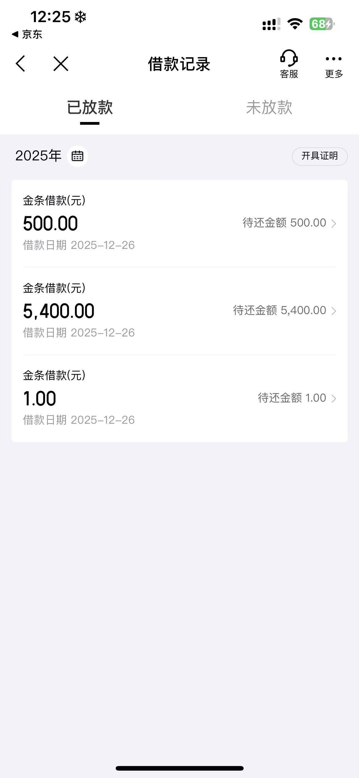 金条终于下款了，一直都是没额度，刚打开京东弹出开通通知出额6000，借了一元后再点秒41 / 作者:生活所迫呀 / 