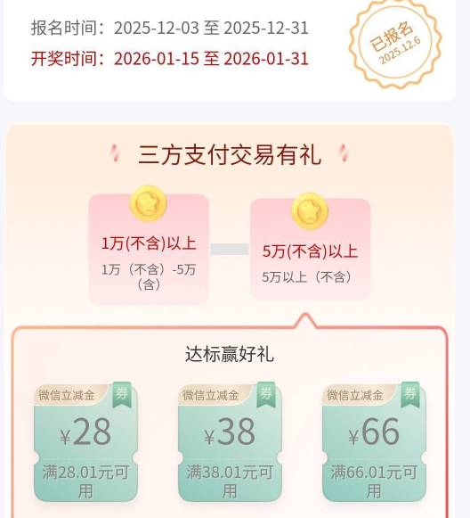 湖北工行这个活动有老哥抽中吗？是打卡了黑了还是没放奖品，不是最低28吗？怎么还能抽4 / 作者:吃了吗你 / 