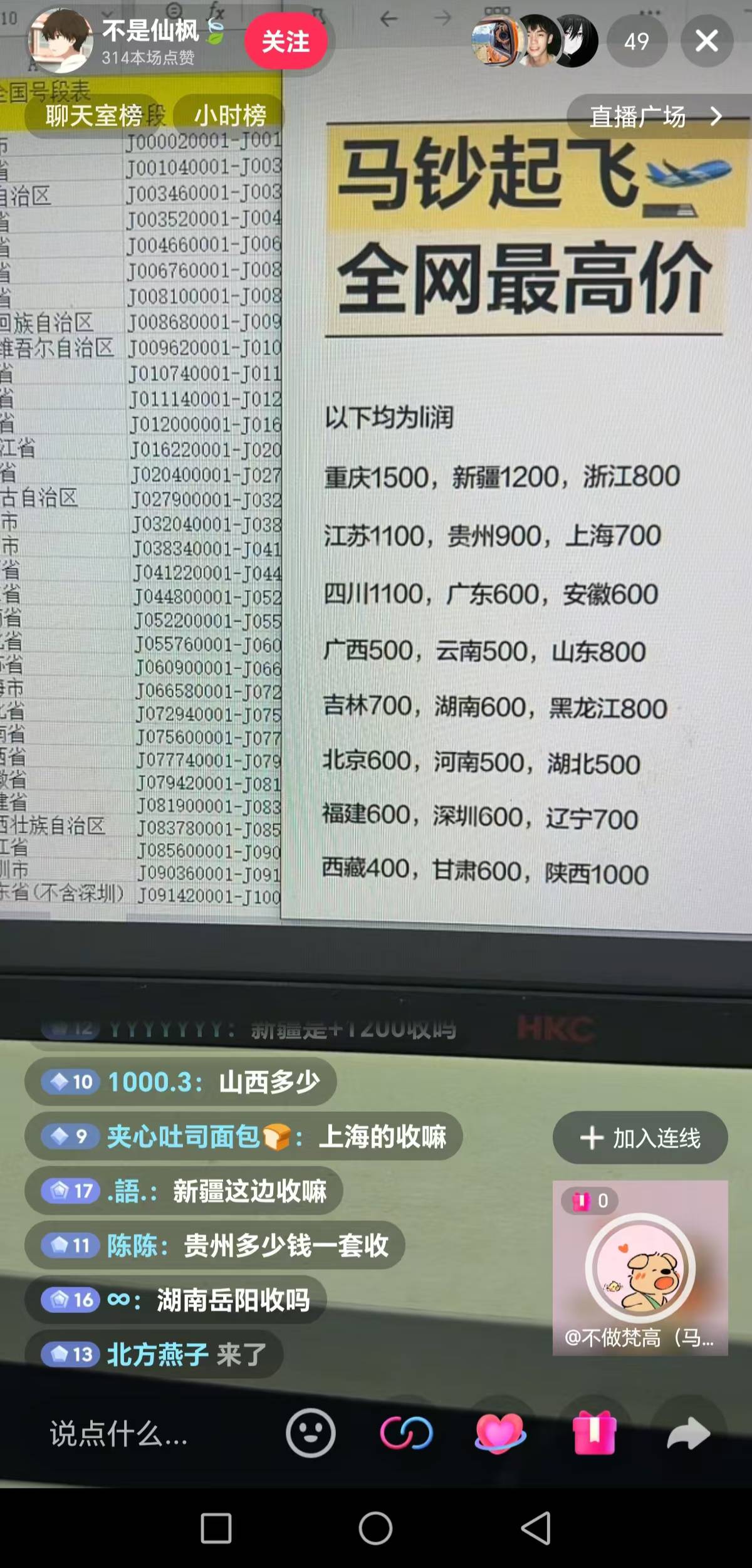 贵州号段01114到012000算好号码吗？怎么涨到900了啊 今晚600说好给人家证的啊

15 / 作者:不发胖只发财 / 