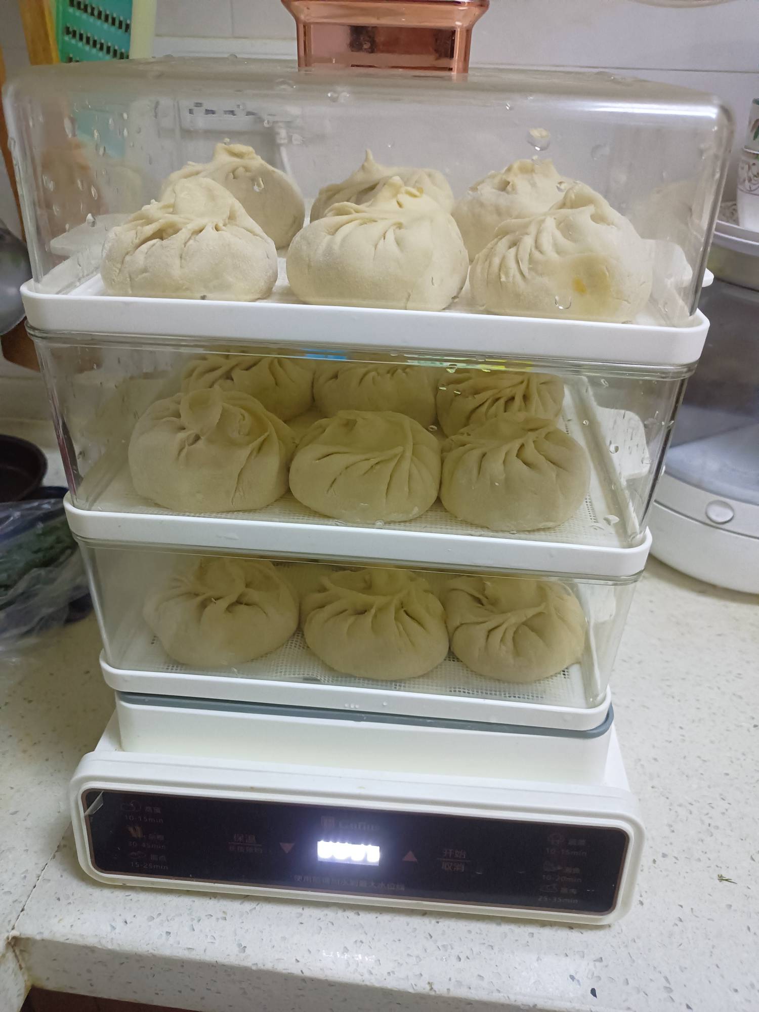 终于上蒸锅了，小丫头自己吃了一盘饺子原来她饭量比我还大，只不过不喜欢的东西吃得少62 / 作者:顾小贝 / 