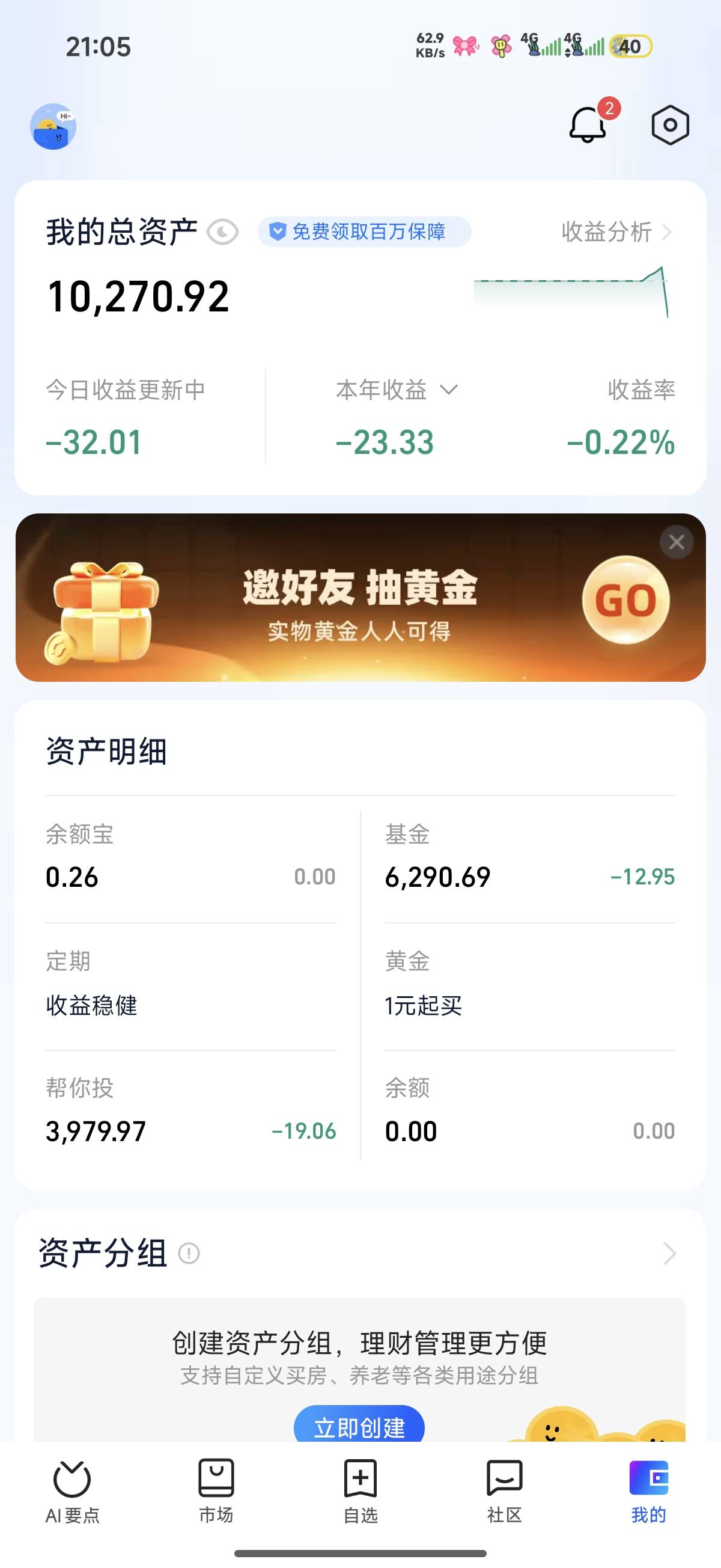 今日收入-400，只能把筹码拿好

96 / 作者:看破红尘i / 