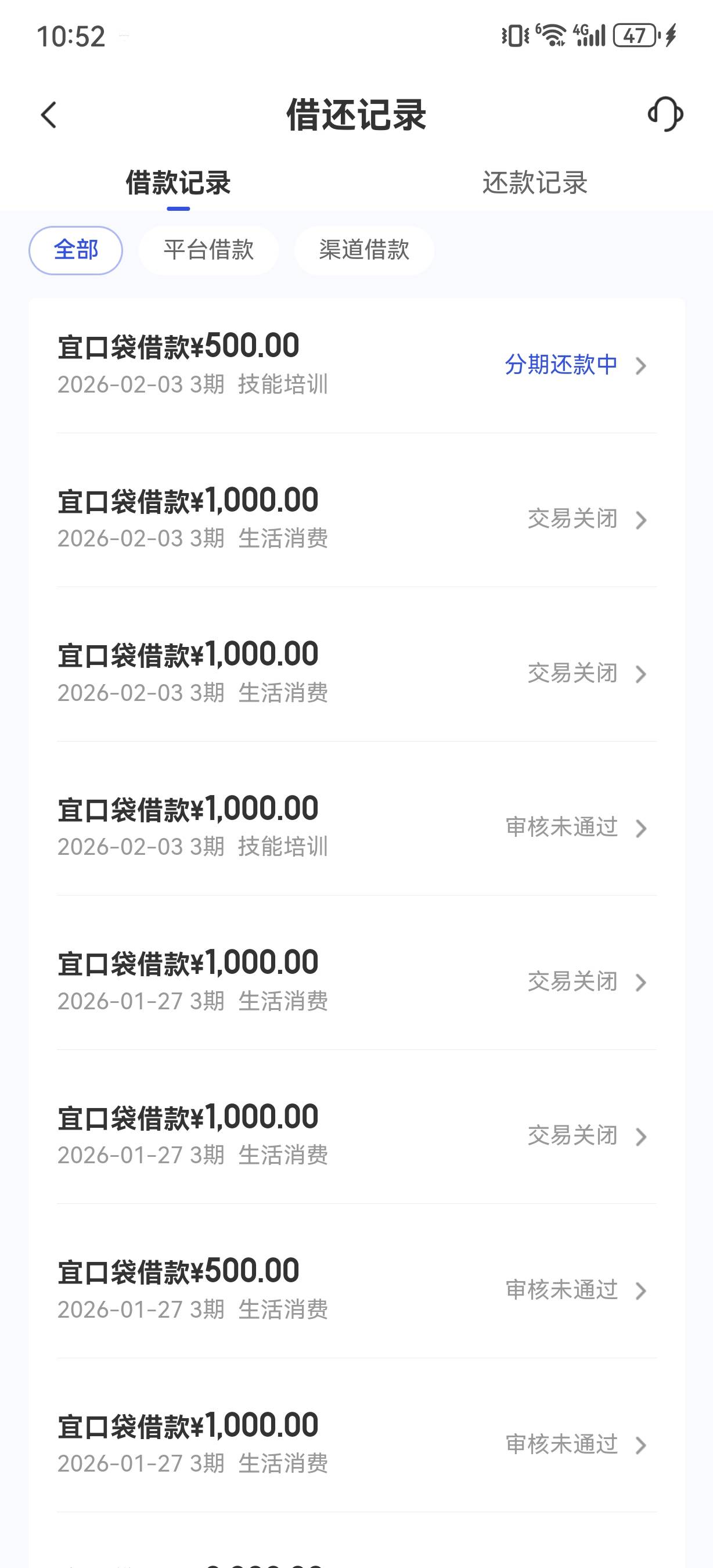 宜口袋主动取消了，现在重新申请出现这个，要多久才能申请啊

35 / 作者:快乐是不存在的 / 