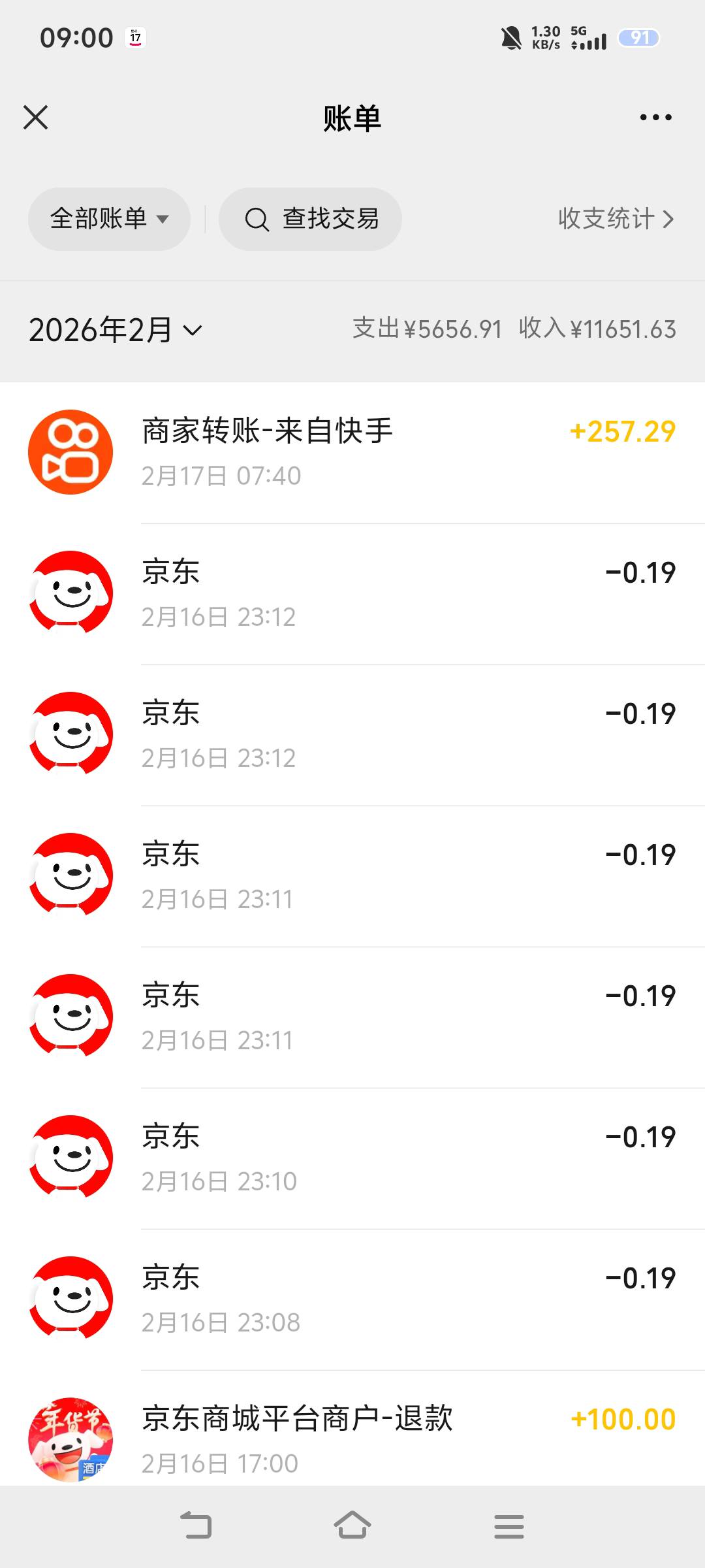 快手3个号提现完毕，只有一个实名，注销一次，转移一次，257+128+88=473



100 / 作者:汉娜酱 / 