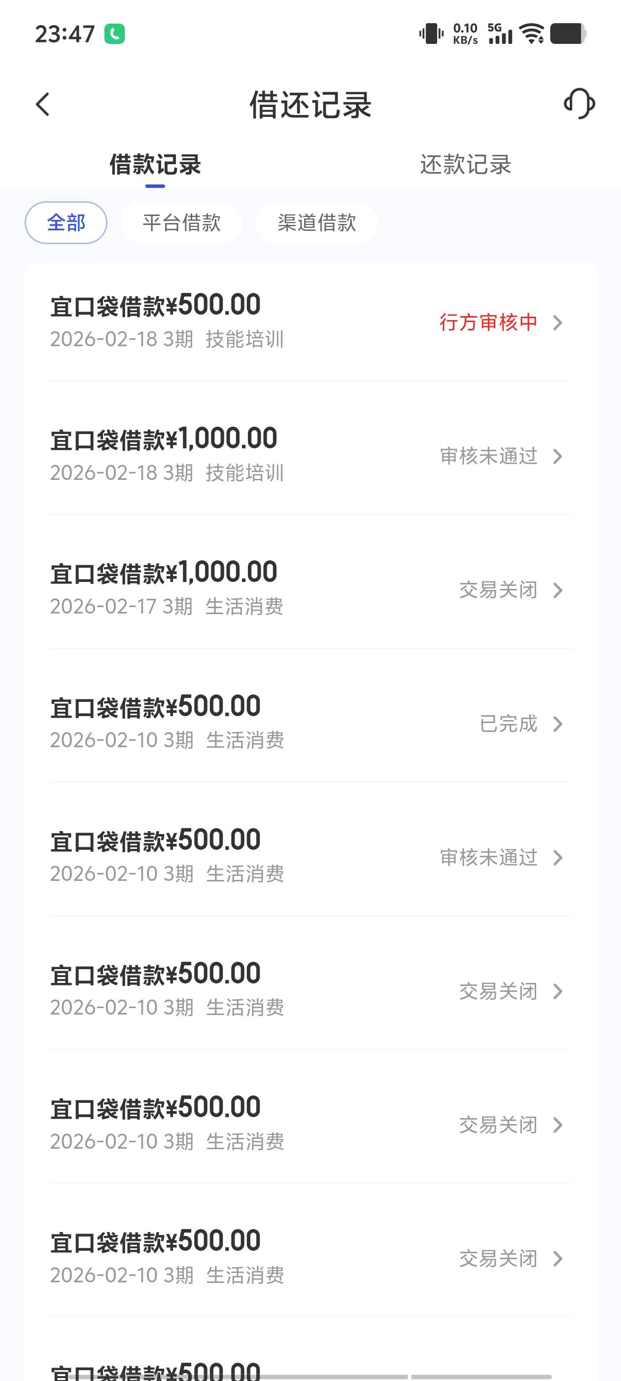 我借了9次500都还了，我知道这次能下不

54 / 作者:看看流量哦 / 