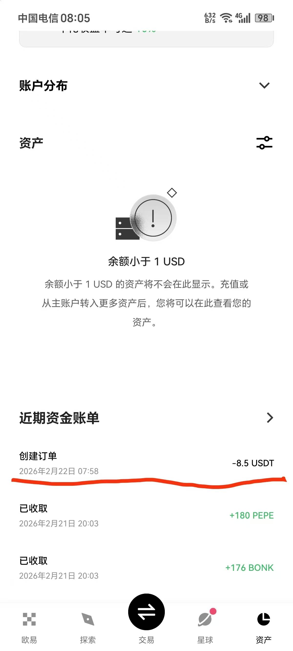 昨天欧易红包雨抢的，出了57.88

4 / 作者:卡农话事人 / 