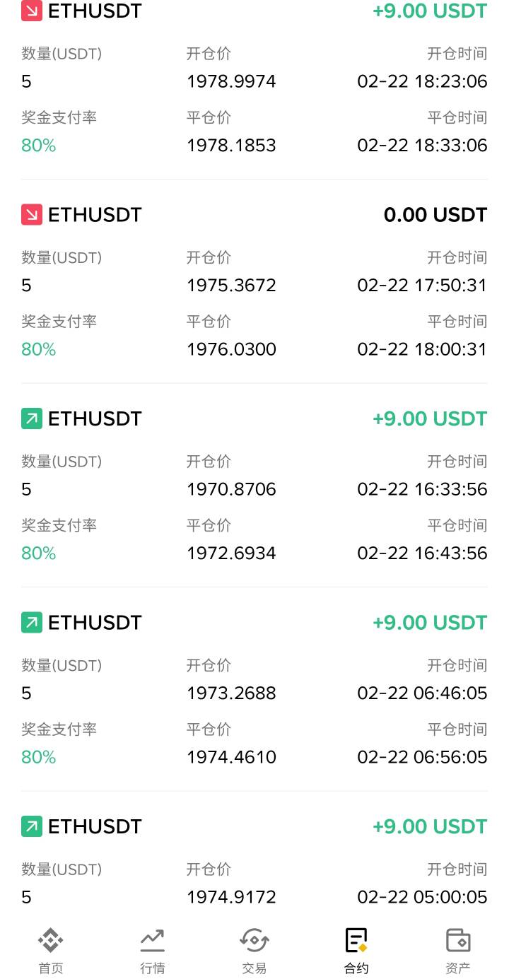 欧易2u打到80U，提到币安没忍住玩事件合约亏完了

27 / 作者:本宝宝金 / 