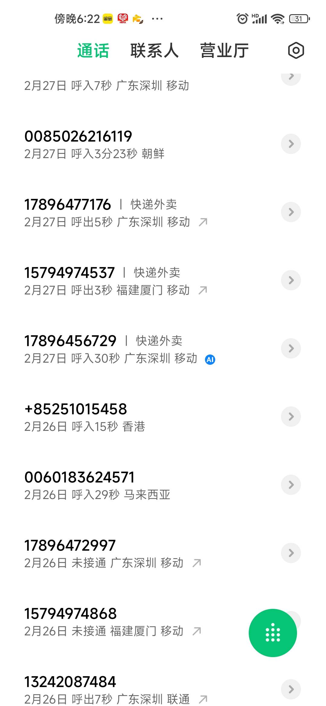 自从4号接了一次国外电话被96110↑门，后面国外电话就没接过了，这96110还天天隔三差33 / 作者:卡农菲菲菲 / 