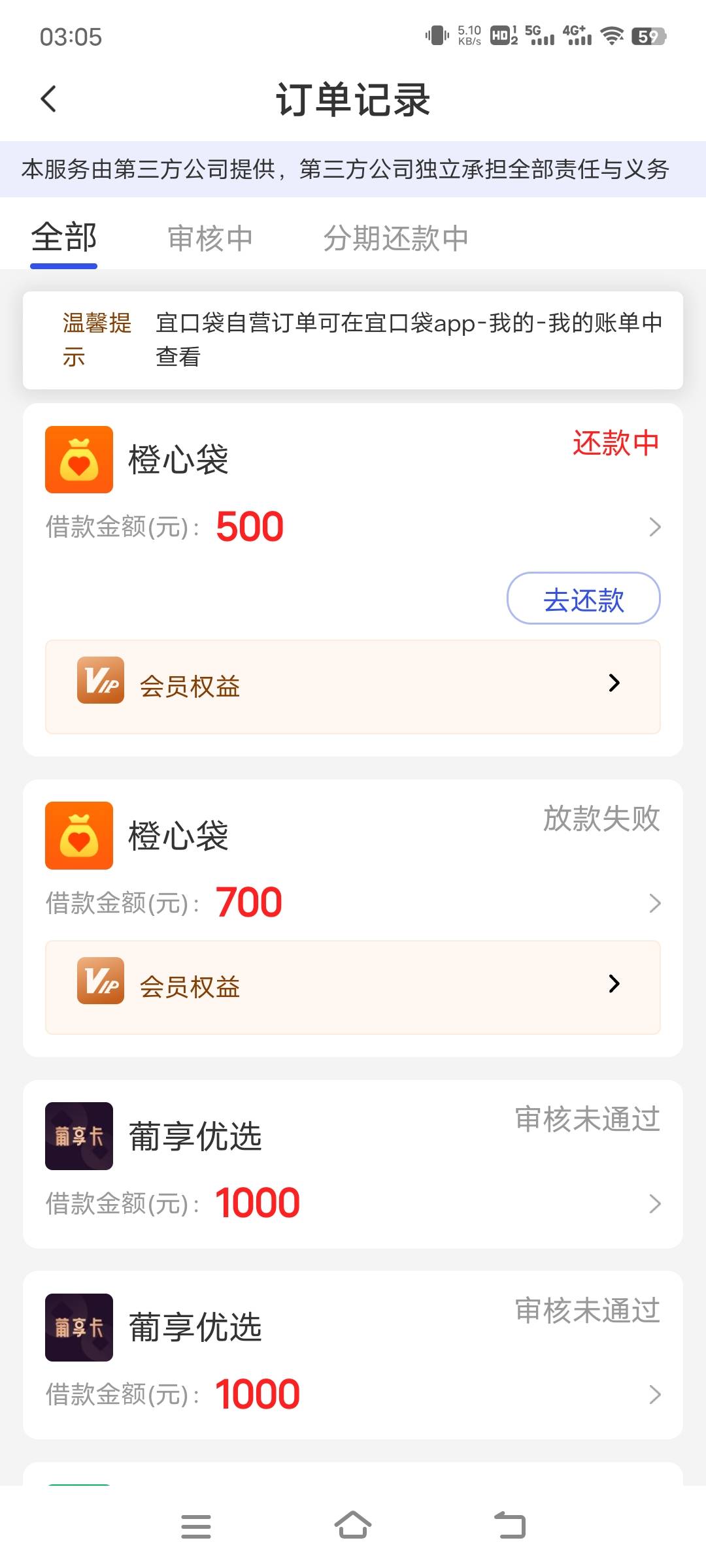 橙心贷半夜下款我靠，之前28号还款日出专项不下自己主动还款了，昨天中午取消重新申请83 / 作者:子虚唯1 / 