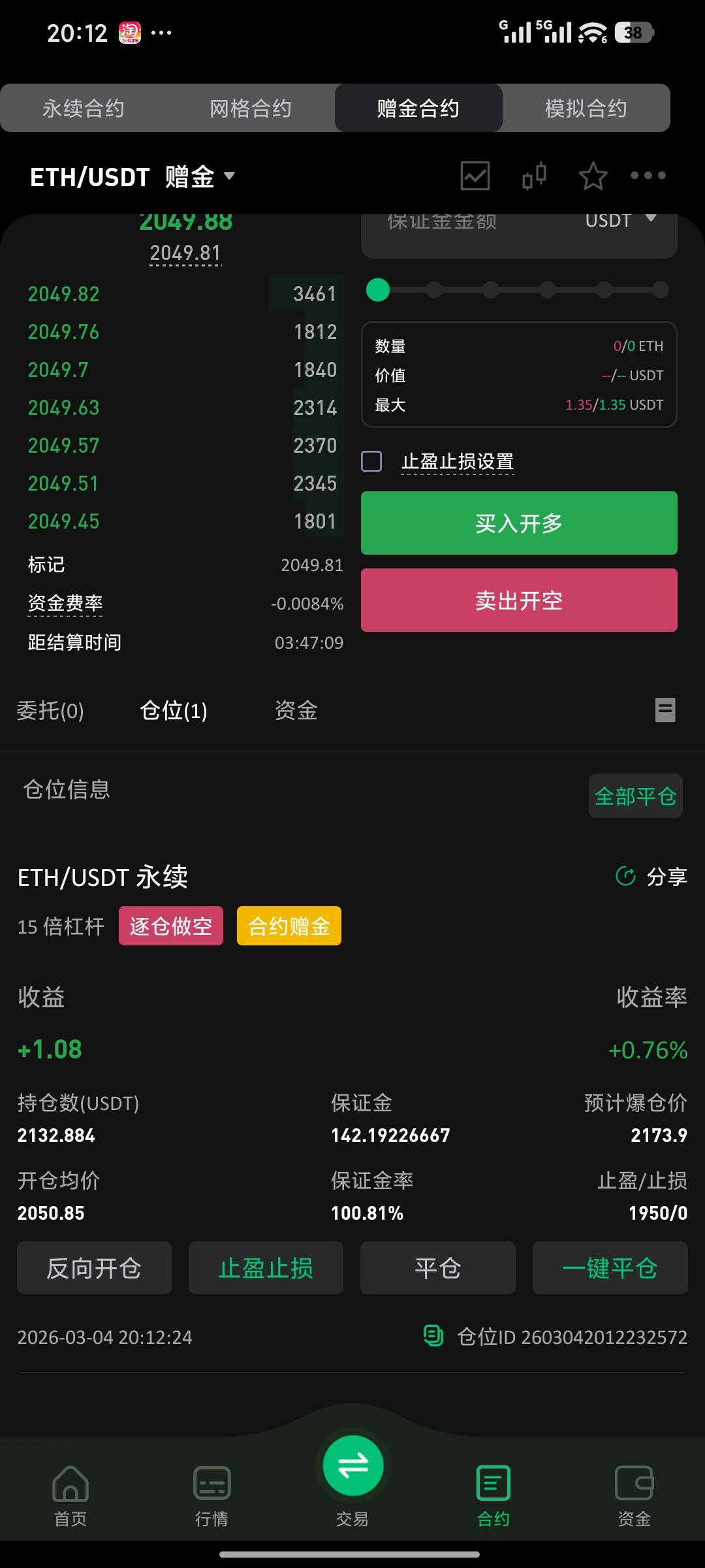 做空eth了，1950就吃上了老哥们，奥利给！

20 / 作者:熊猫妃子 / 